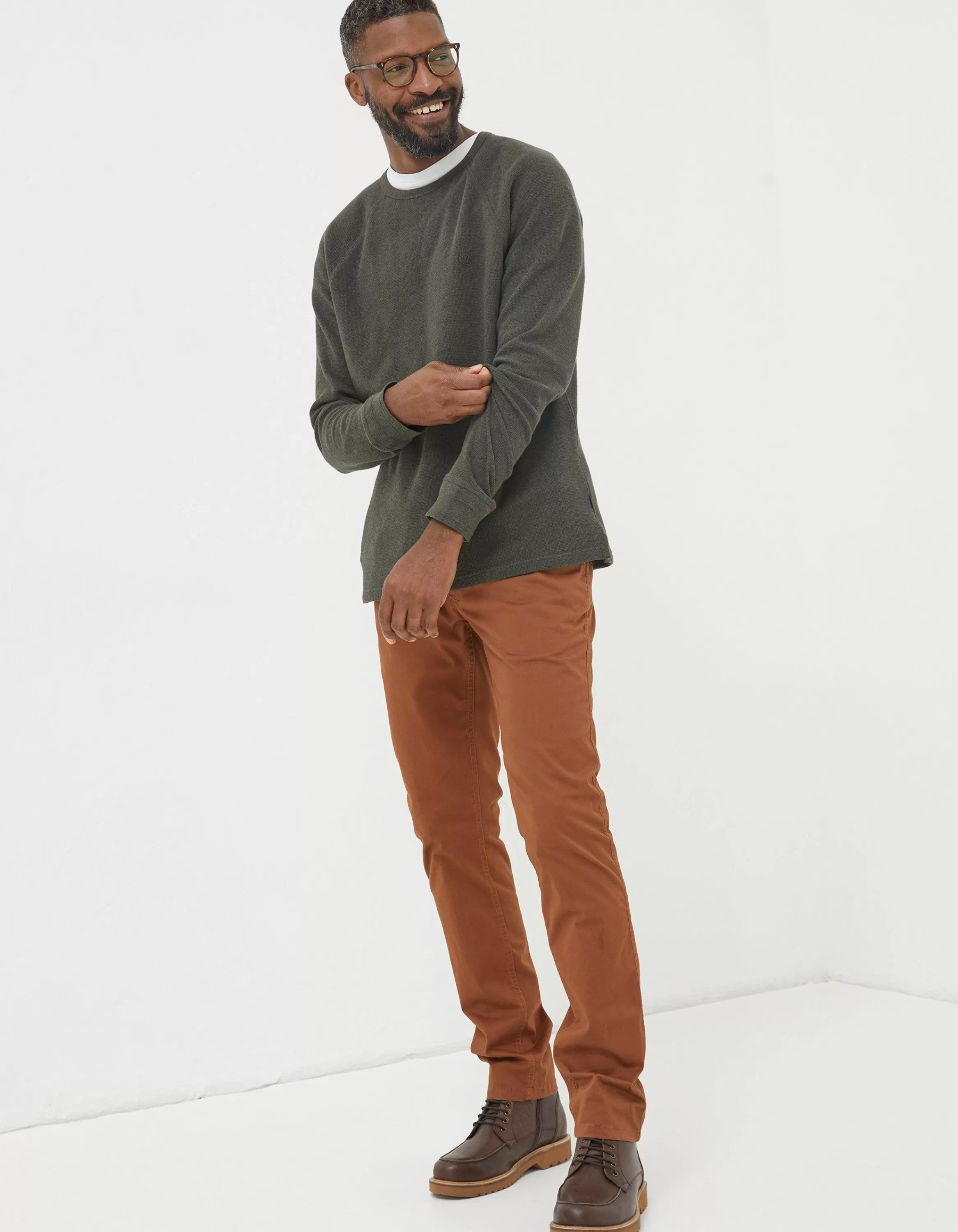 Store FatFace Heyshott Slim Chinos Rust Brown