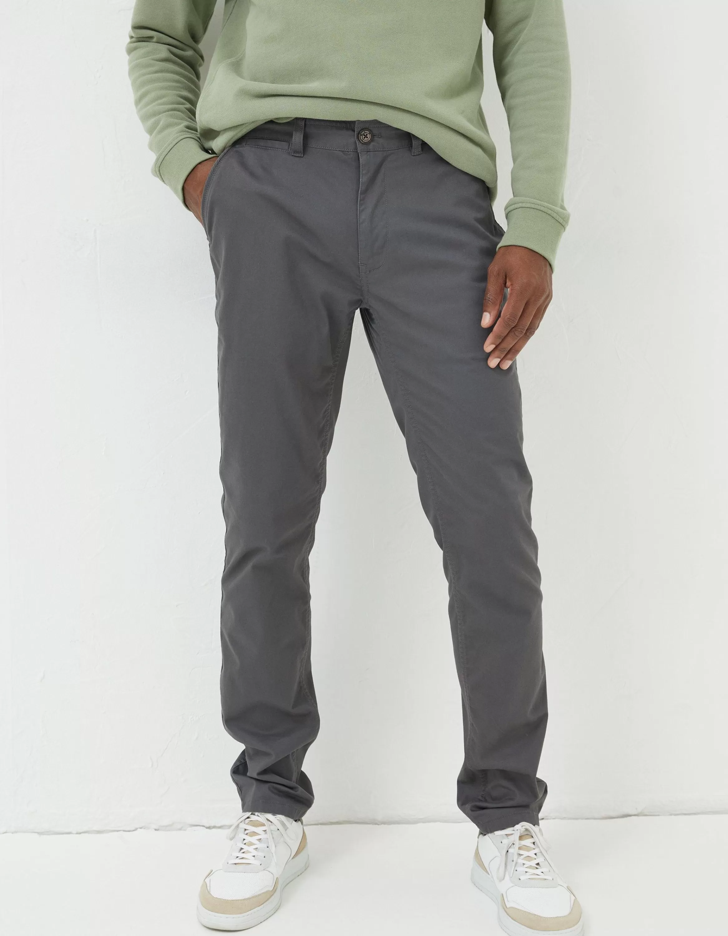 Hot FatFace Heyshott Slim Chinos Dark Grey