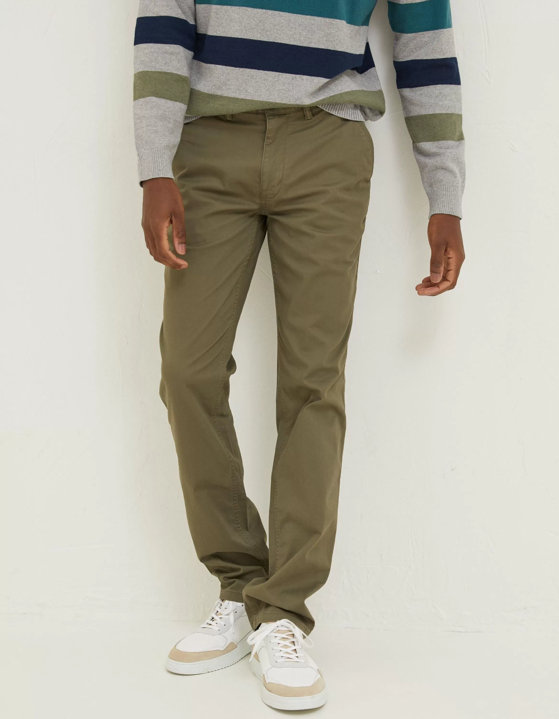 Discount FatFace Heyshott Slim Stretch Chino Dark Green