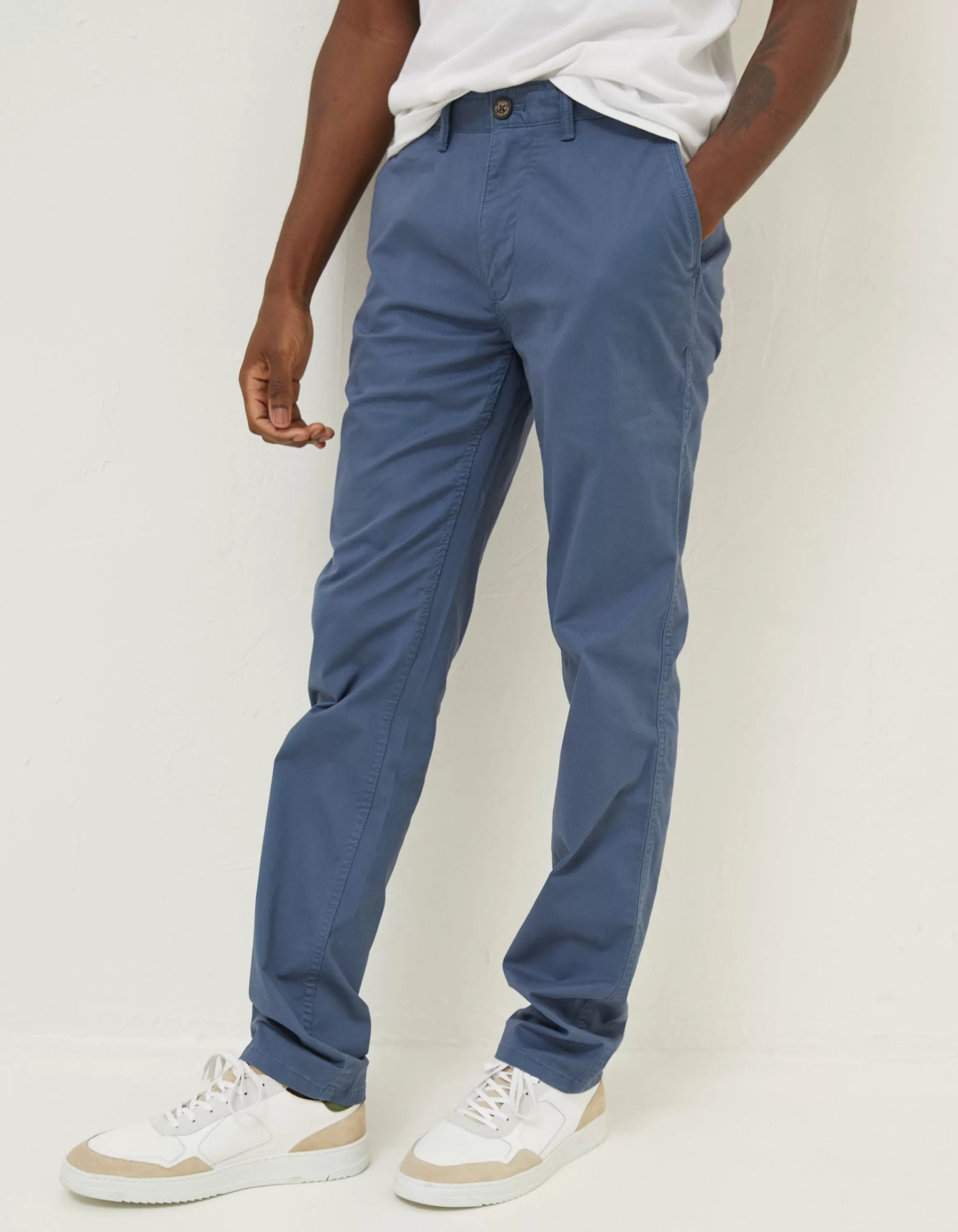 Shop FatFace Heyshott Slim Stretch Chino Blue