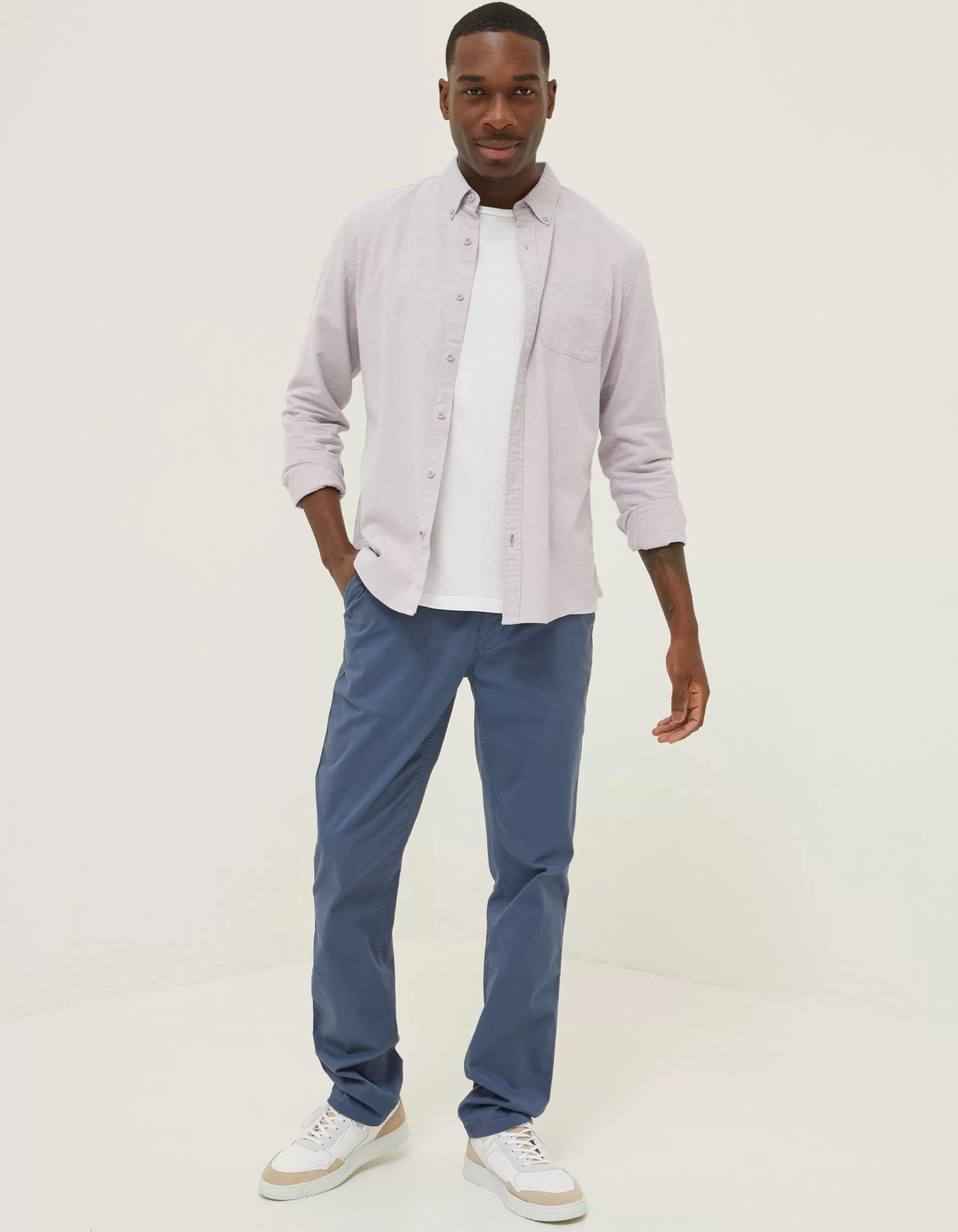 Shop FatFace Heyshott Slim Stretch Chino Blue