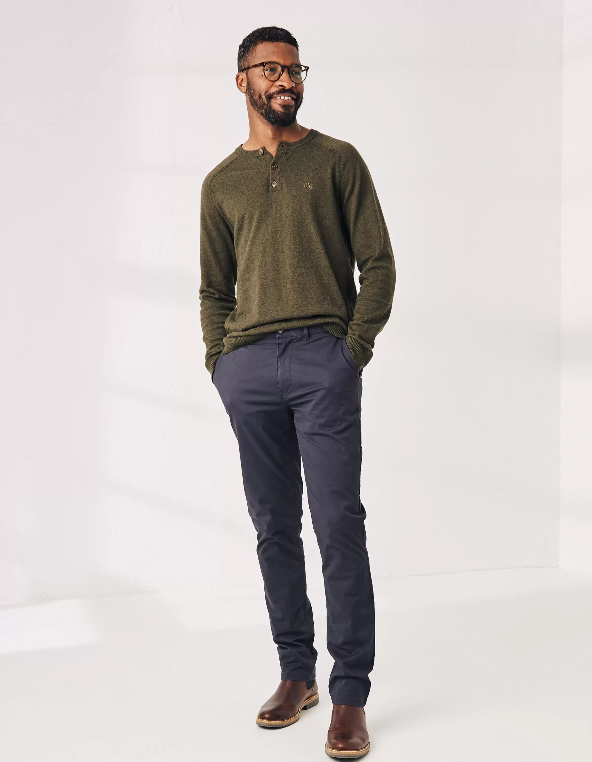 Sale FatFace Heyshott Slim Stretch Chinos Navy