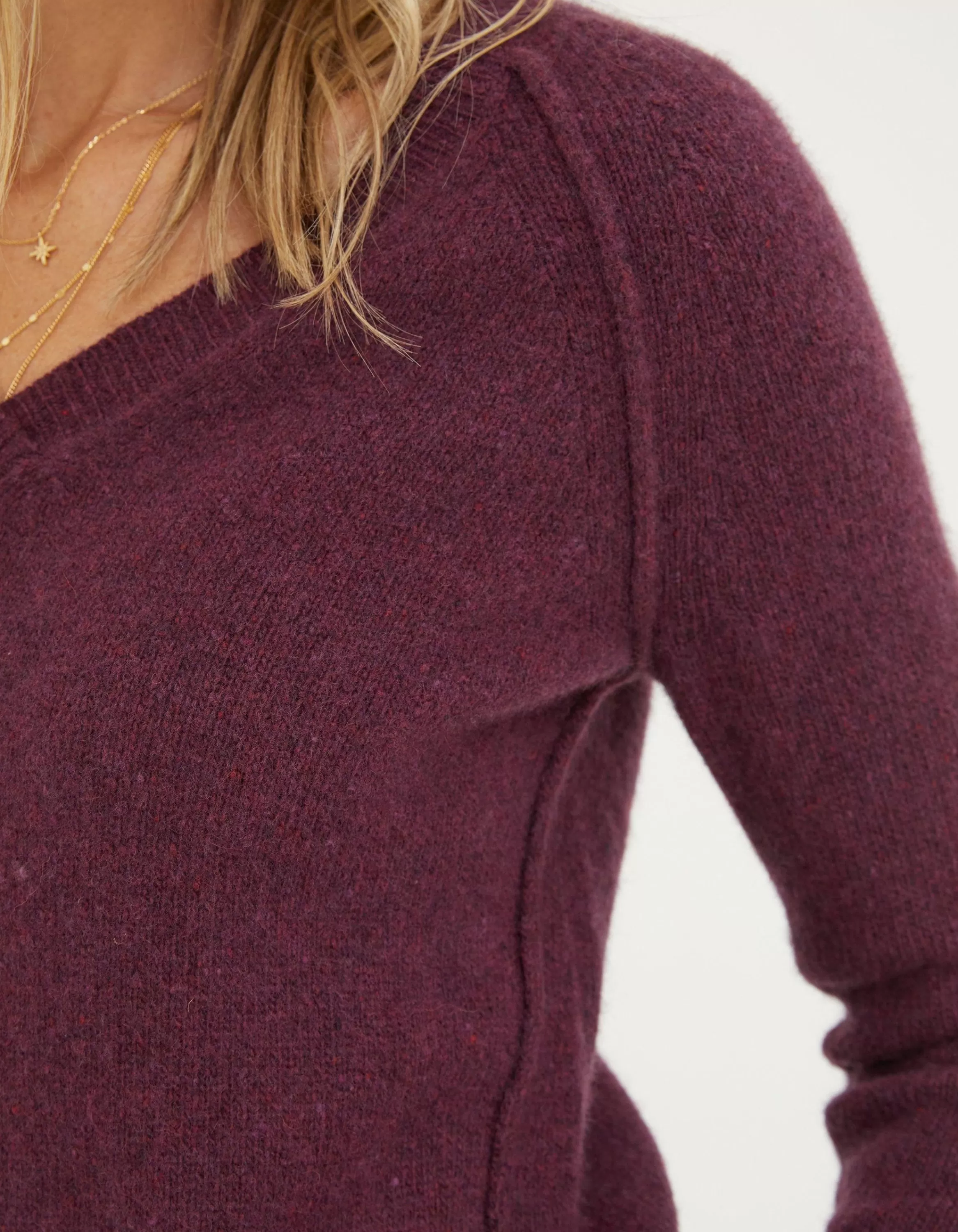 Sale FatFace Iona Lambswool Jumper Purple