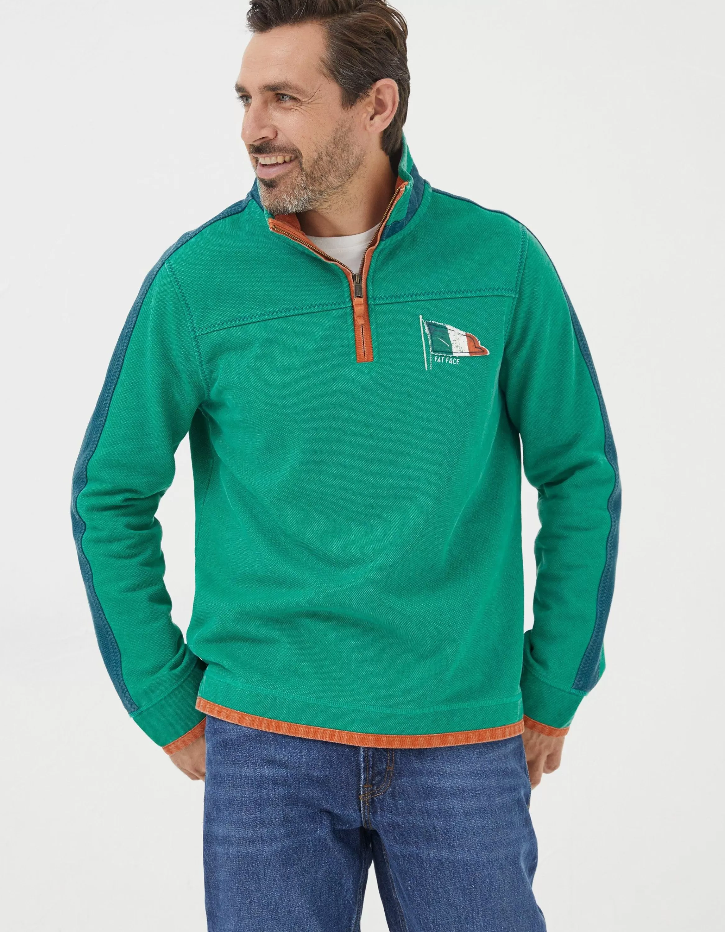 Cheap FatFace Ireland Nation Airlie Sweatshirt Green