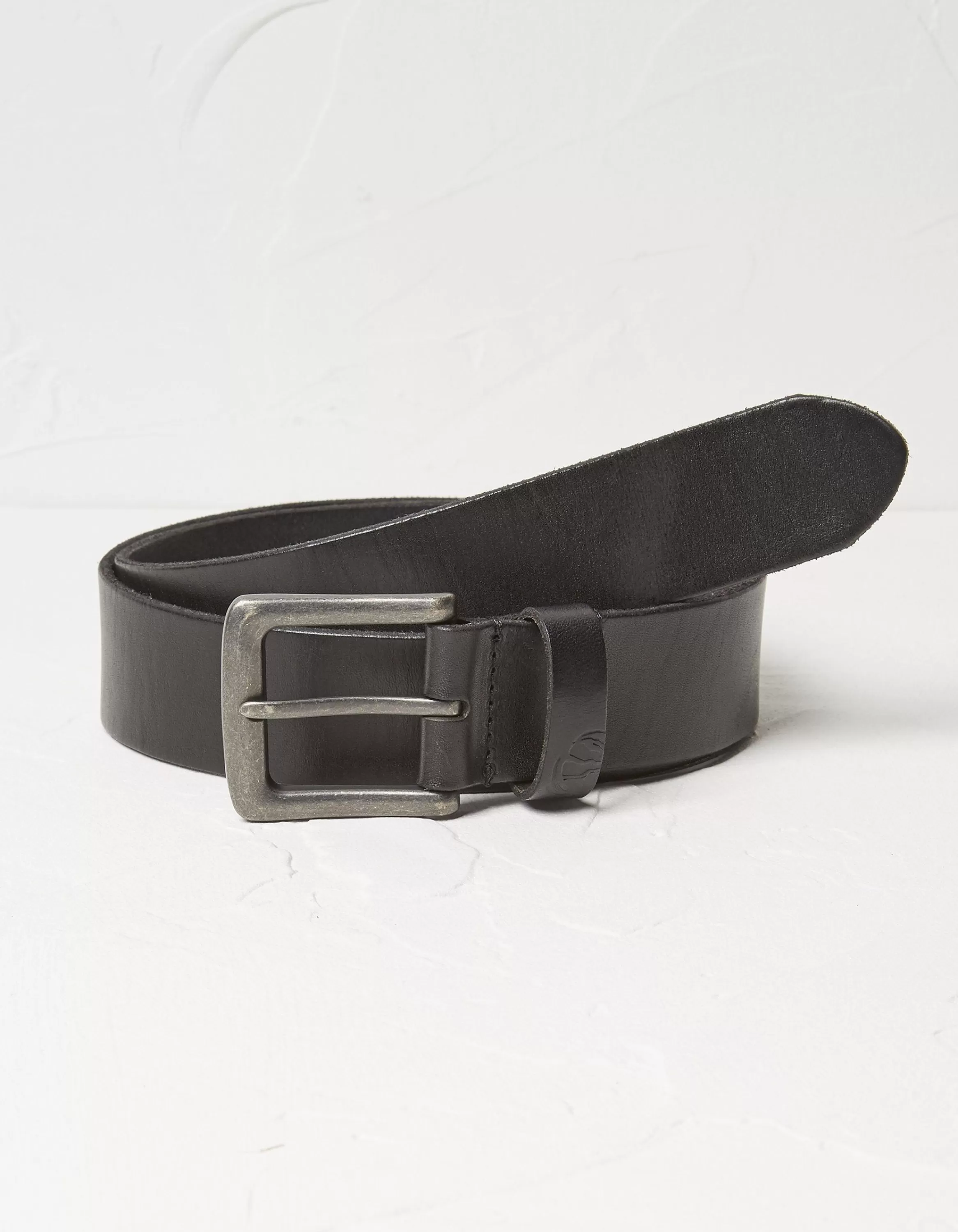 Shop FatFace Italian Leather Belt Black