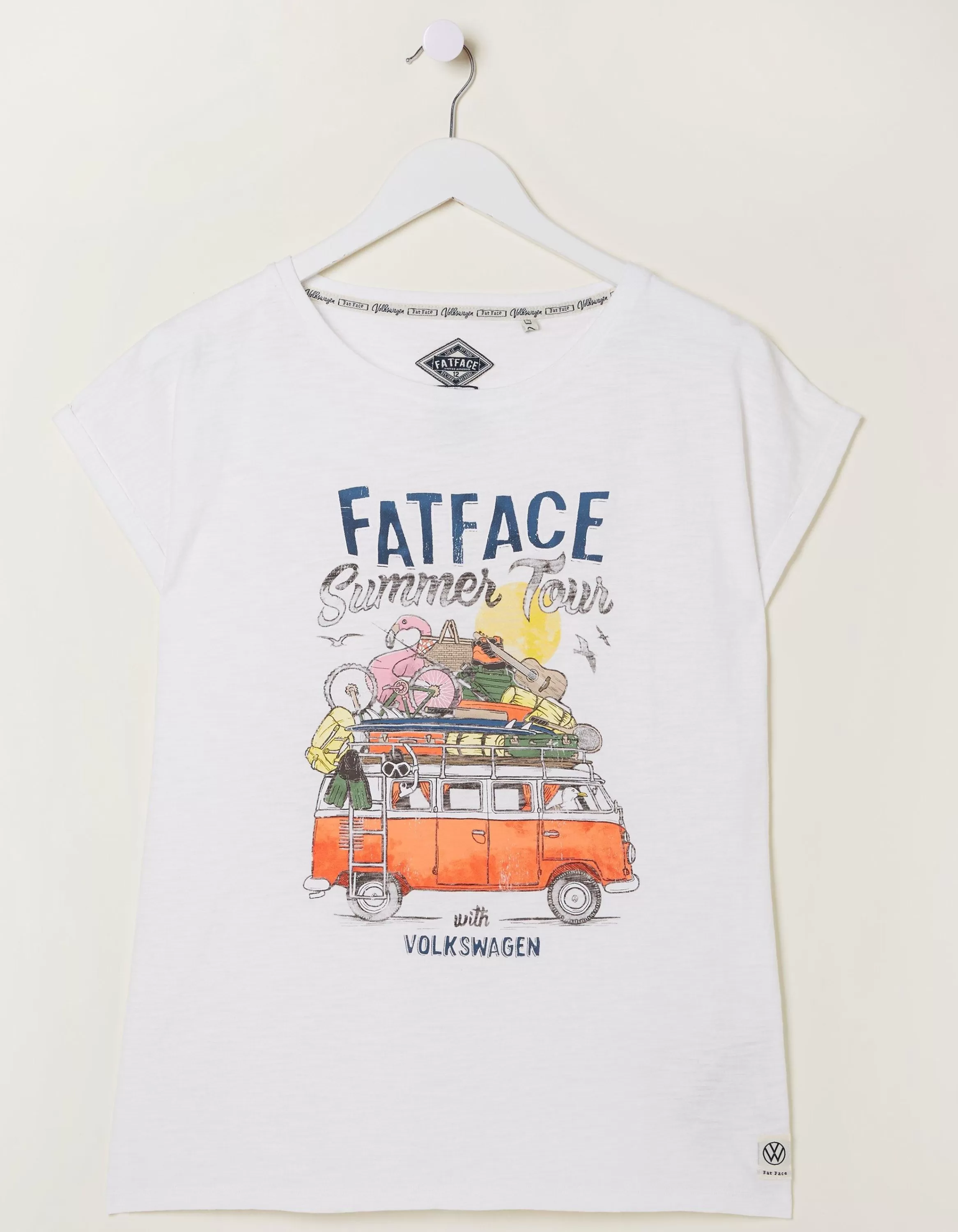 Flash Sale FatFace Ivy Vw Family T-Shirt Ivory