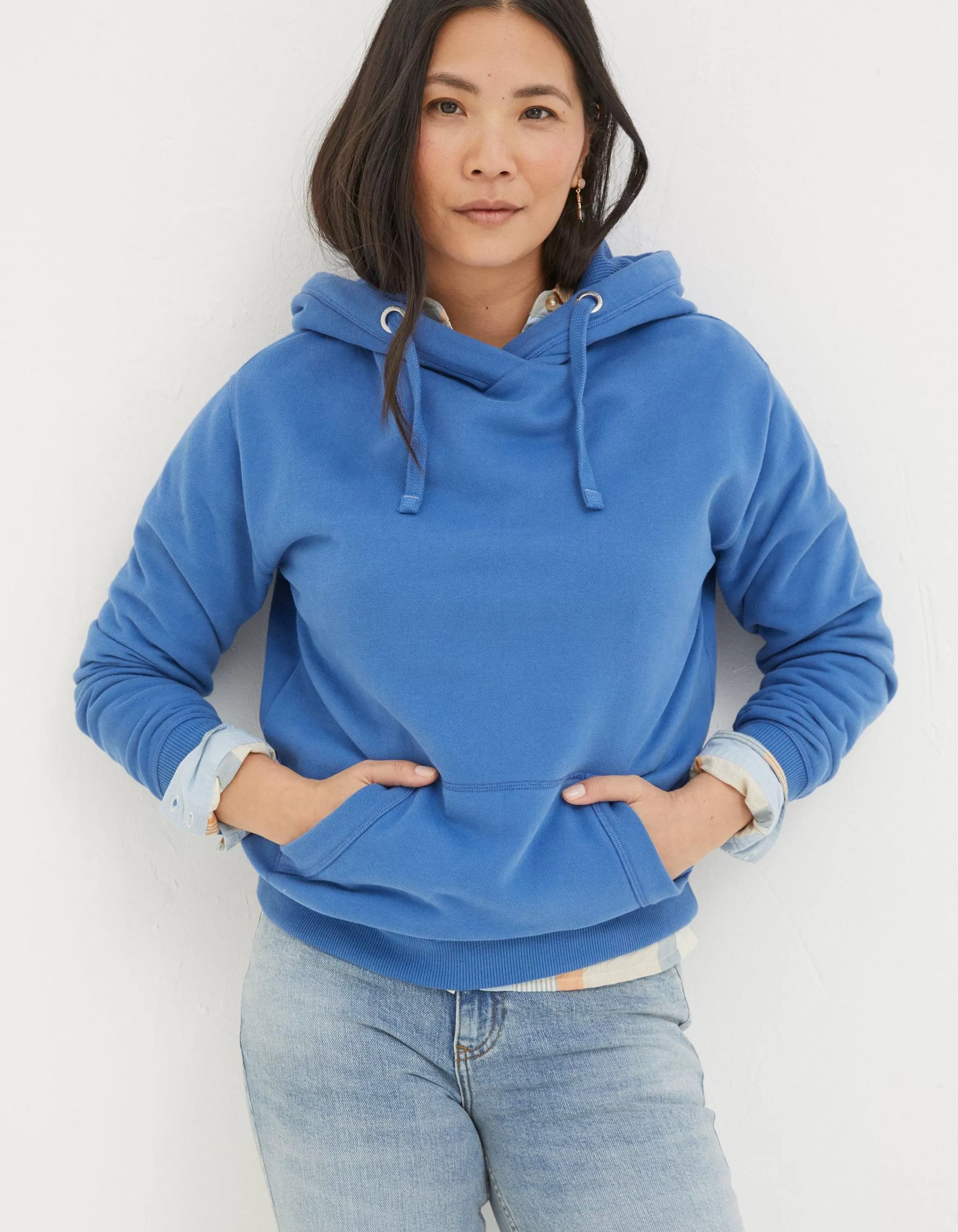 Shop FatFace Izzy Overhead Hoodie Bright Blue