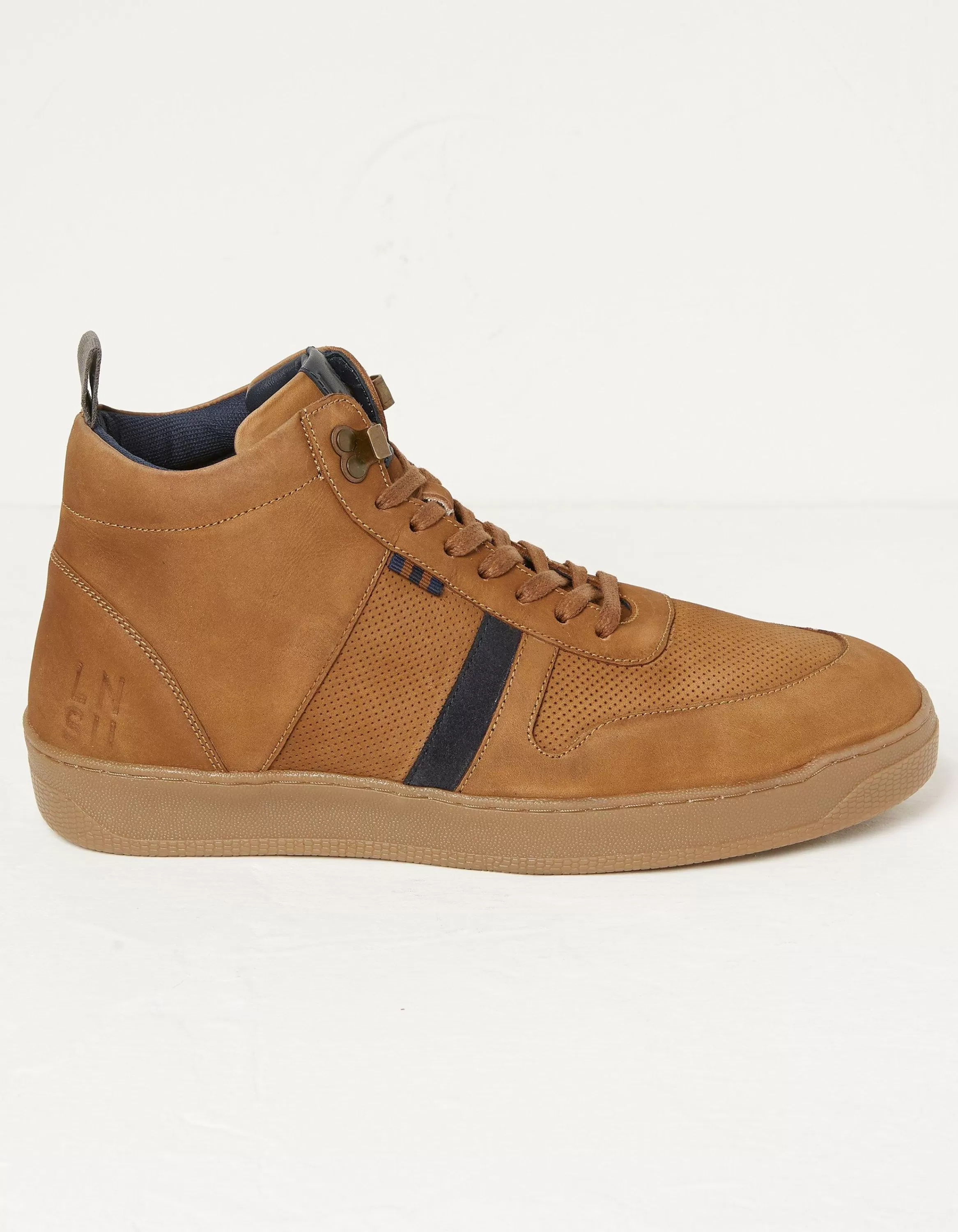 New FatFace Jacob High Top Trainer Tan