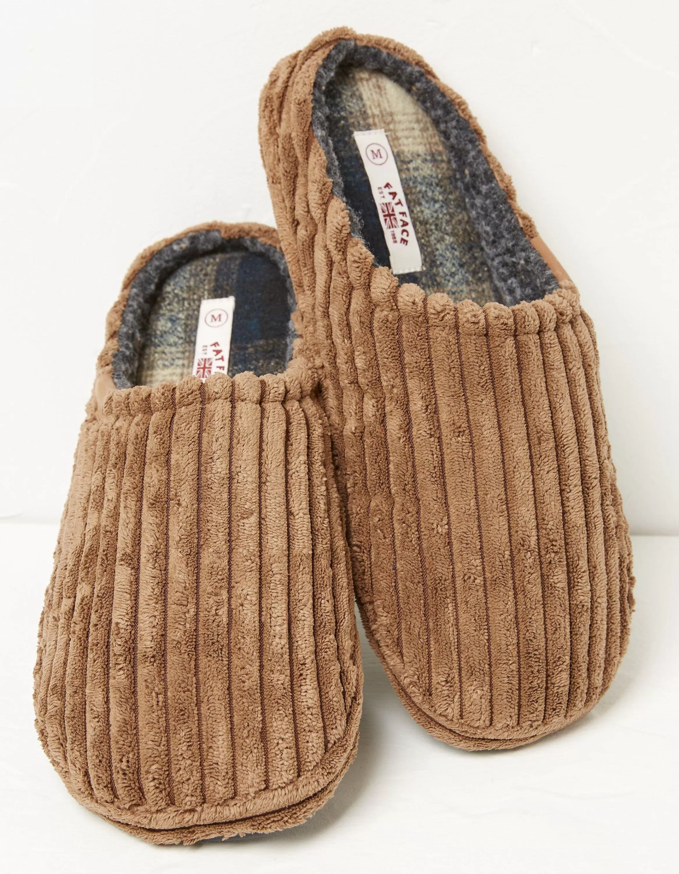 New FatFace Jamieson Cord Mule Slippers Tan