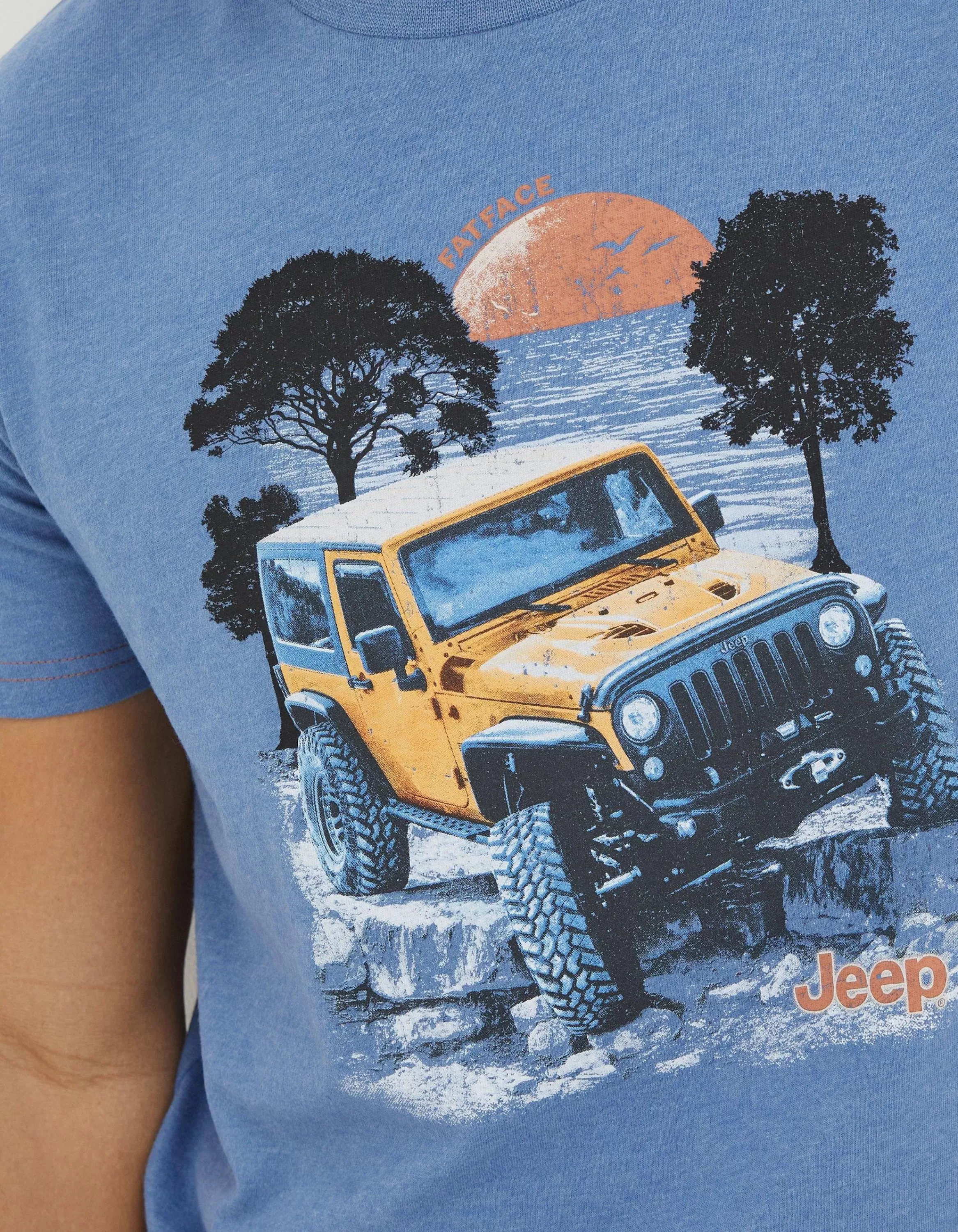 Cheap FatFace Jeep Scene T-Shirt Blue