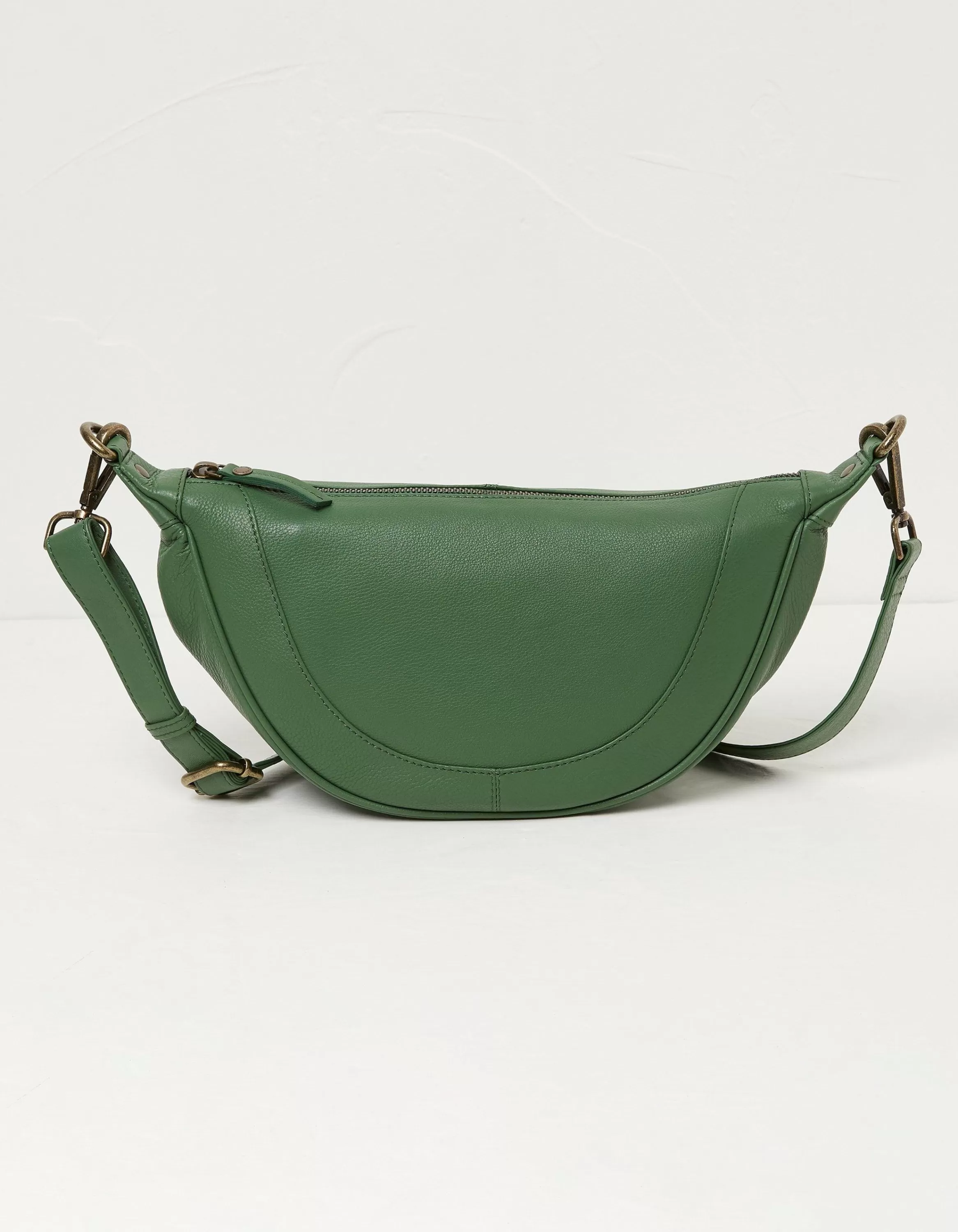 New FatFace Jovie Half Moon Sling Bag Bright Green