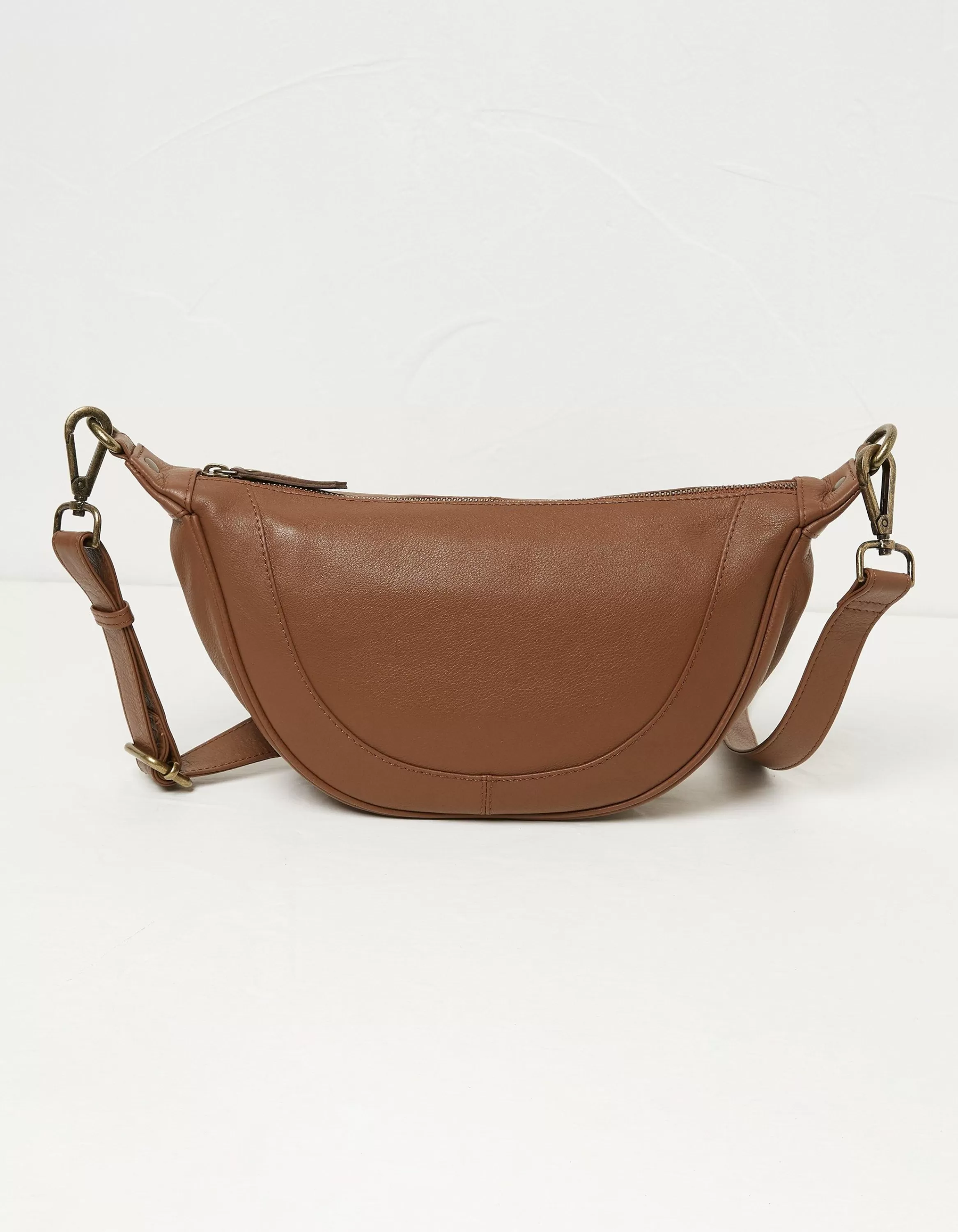 Clearance FatFace Jovie Half Moon Sling Bag Tan