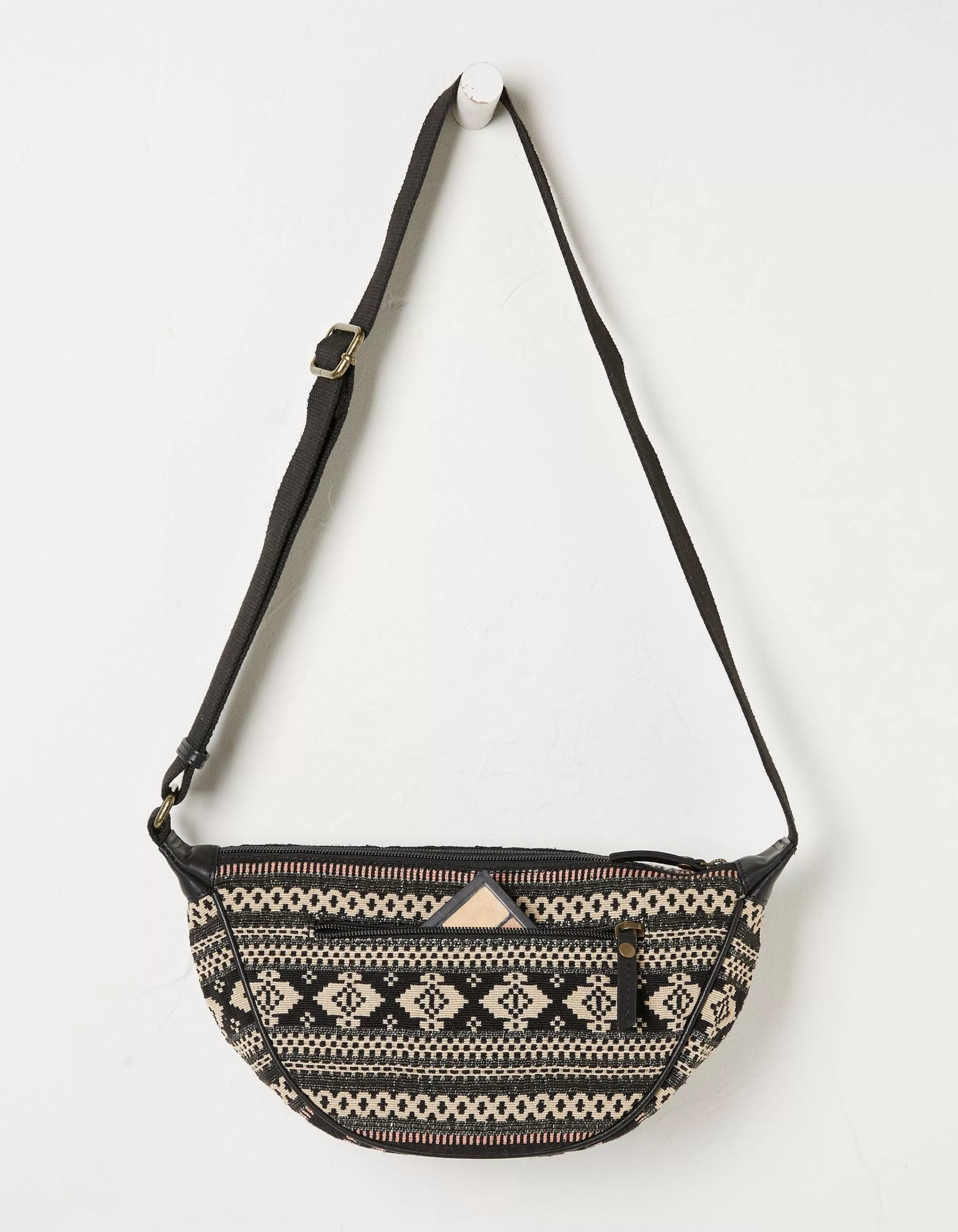 Shop FatFace Jovie Sling Woven Bag Black