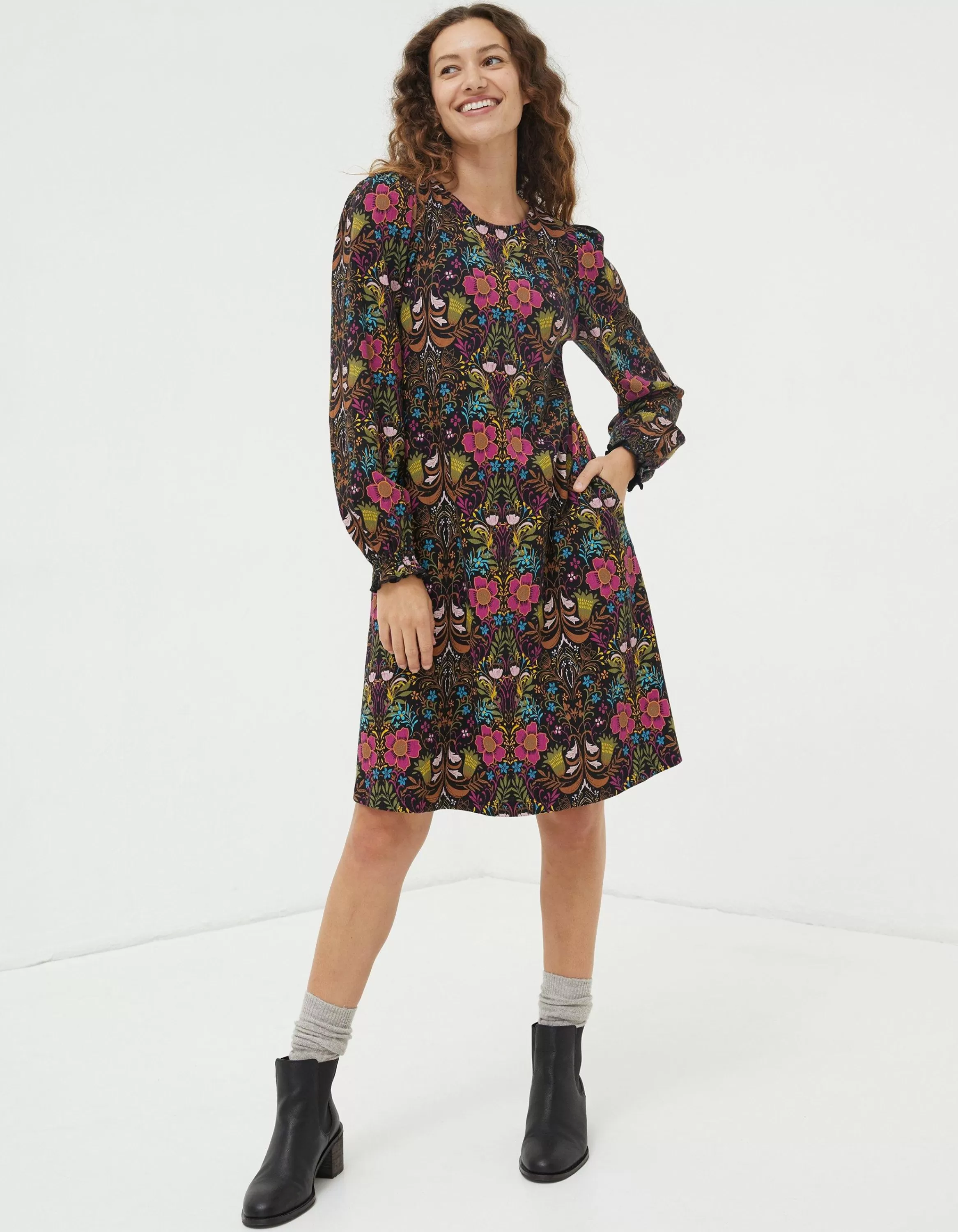 Best Sale FatFace Kareen Art Floral Dress Multi