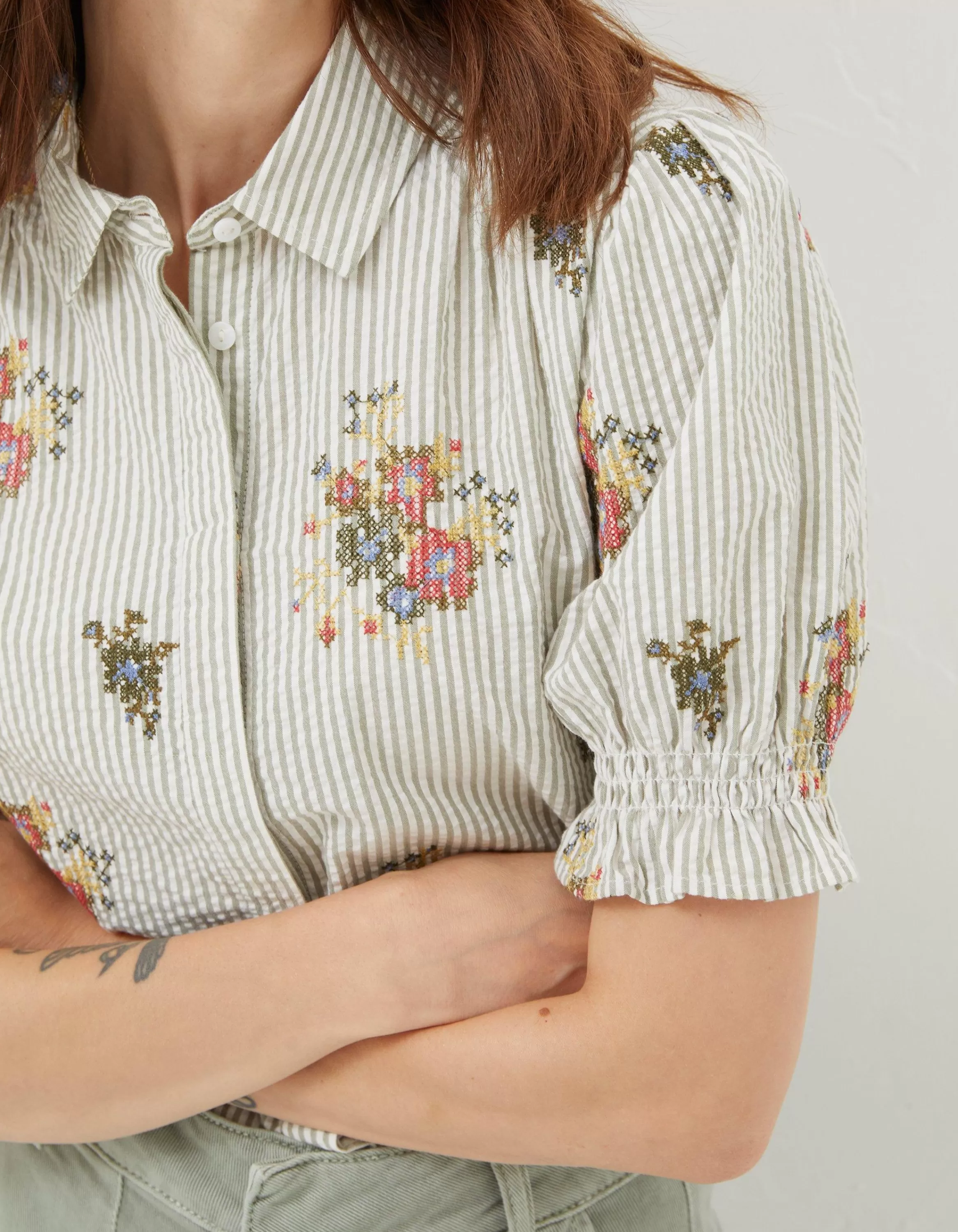 Flash Sale FatFace Kat Embroidered Shirt Multi