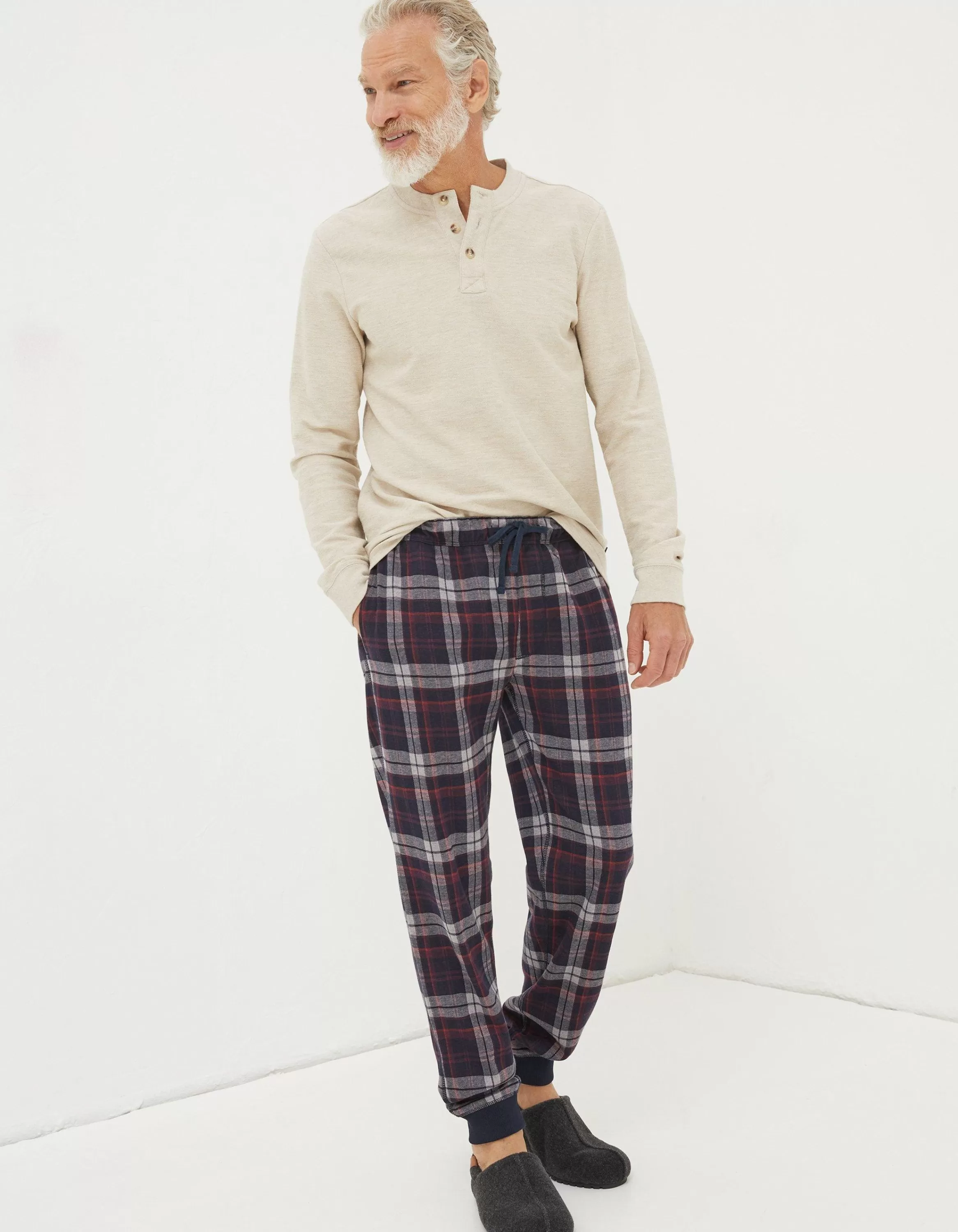 Discount FatFace Kemble Cuffed Pyjama Bottoms Plum