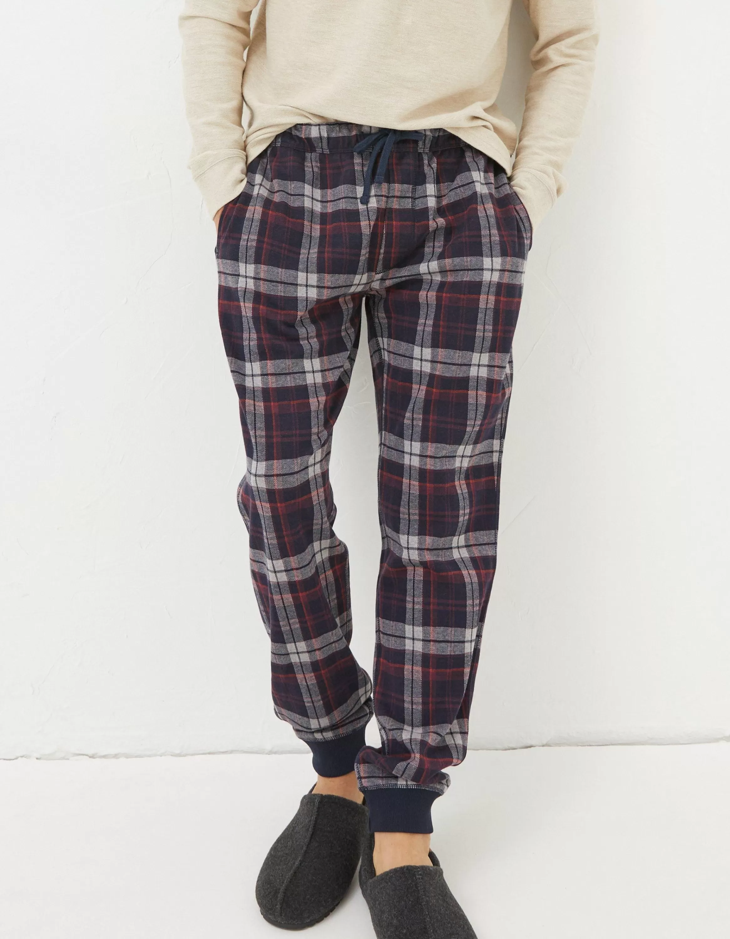 Discount FatFace Kemble Cuffed Pyjama Bottoms Plum