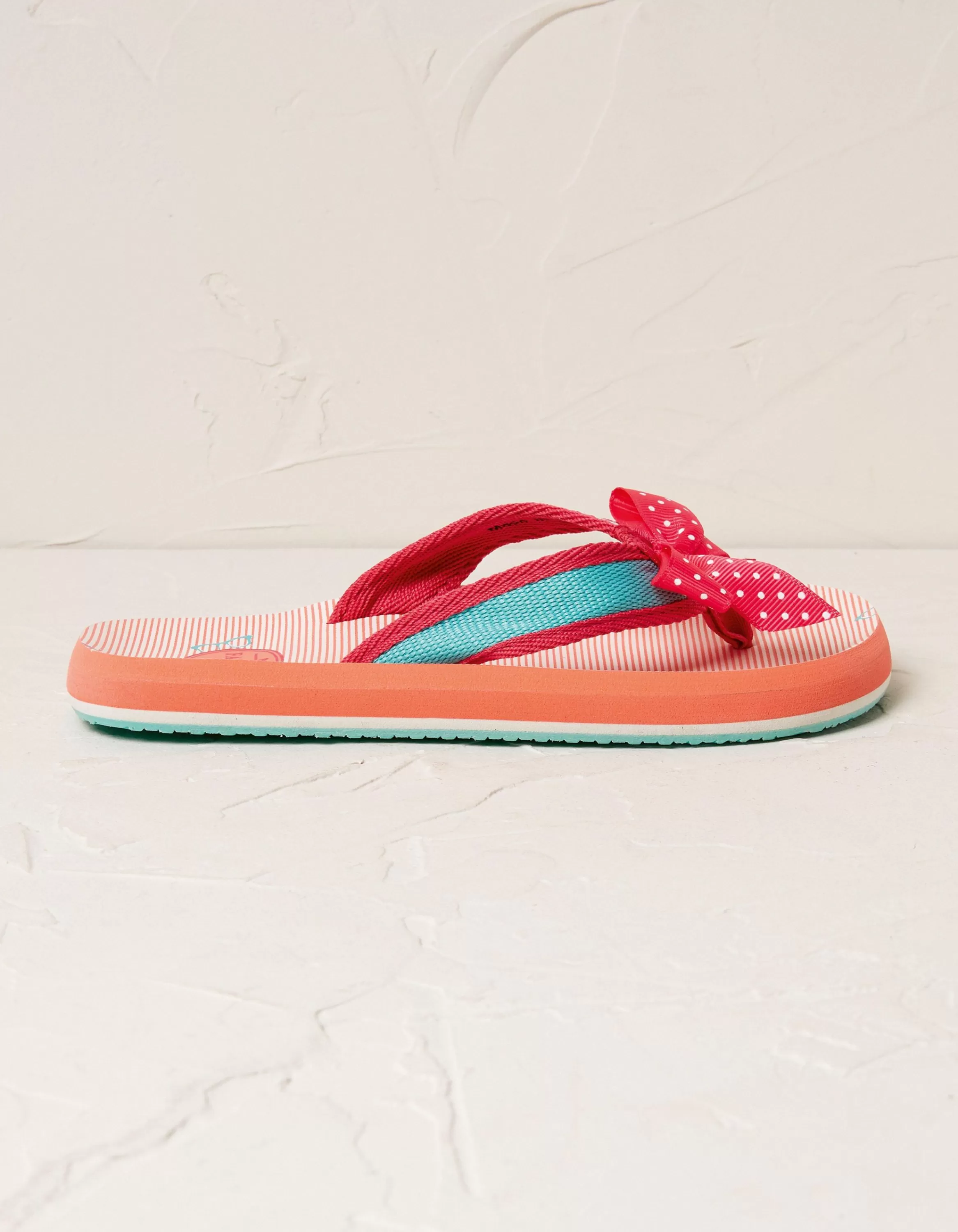 Fashion FatFace Kids Conversational Flip Flops Coral