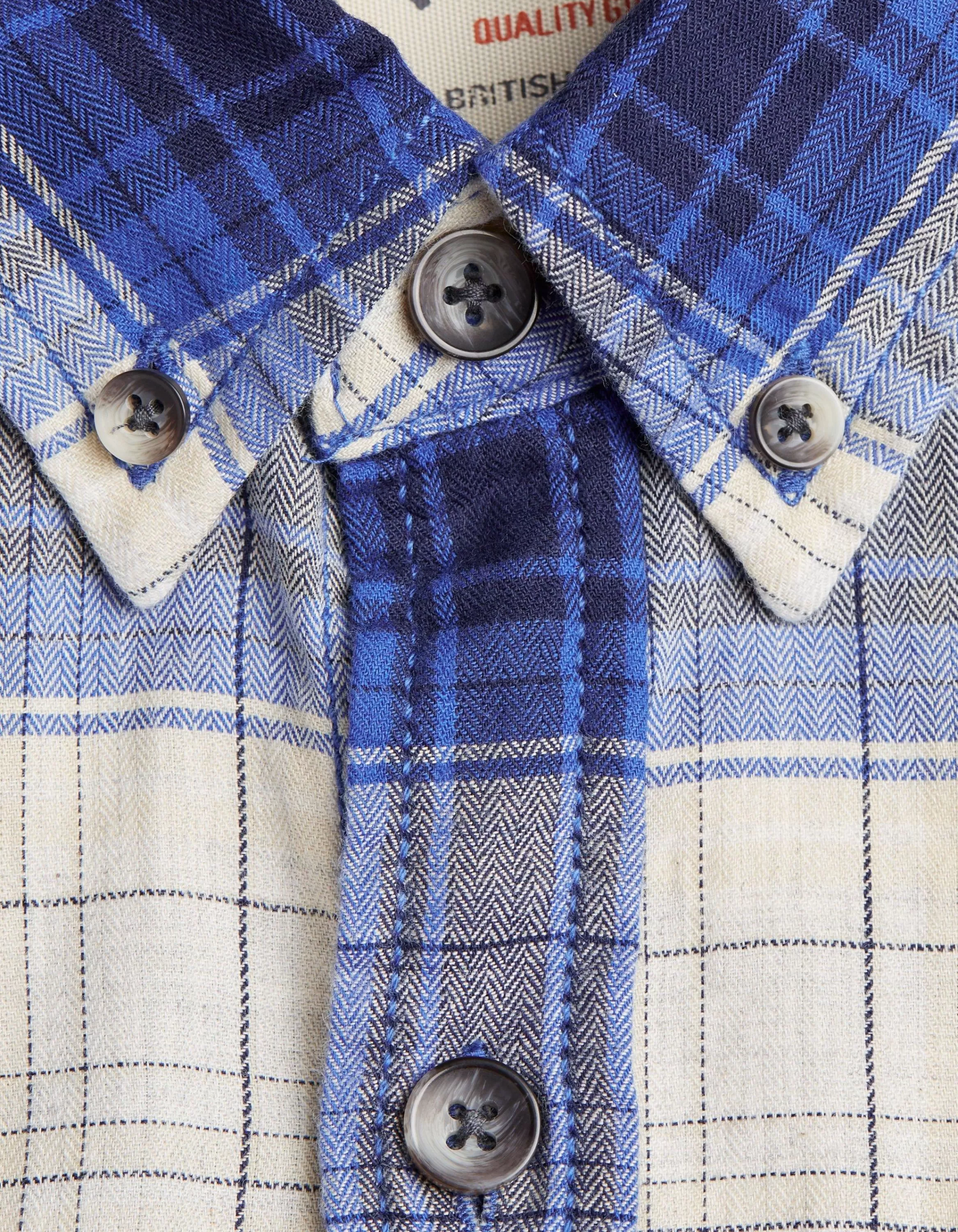 Cheap FatFace Lockwood Check Shirt Cobalt Blue