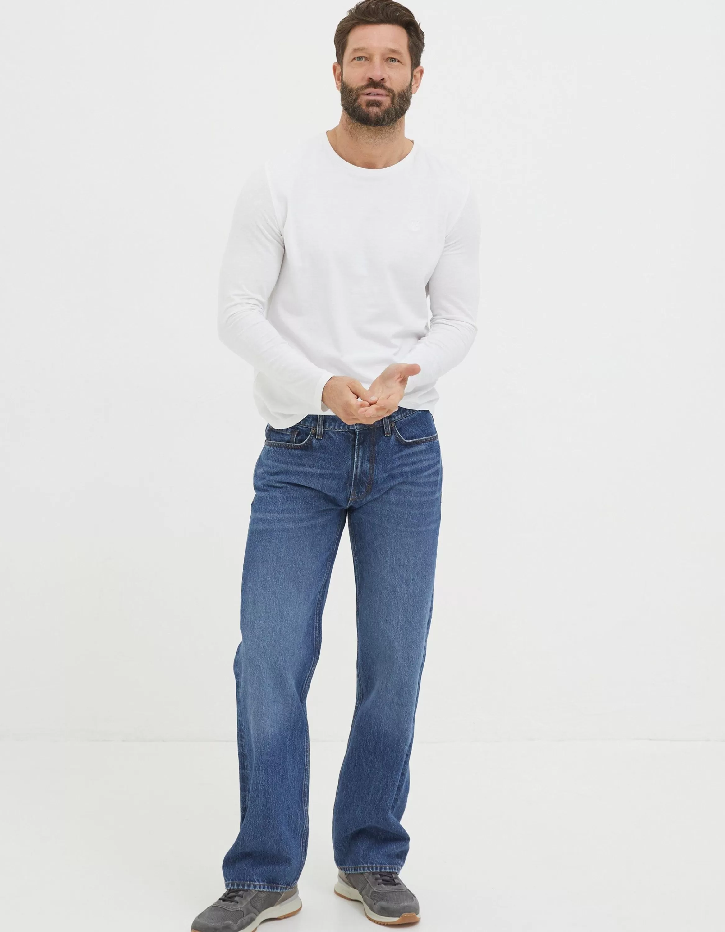 Store FatFace Loose Fit Jeans Stone Wash