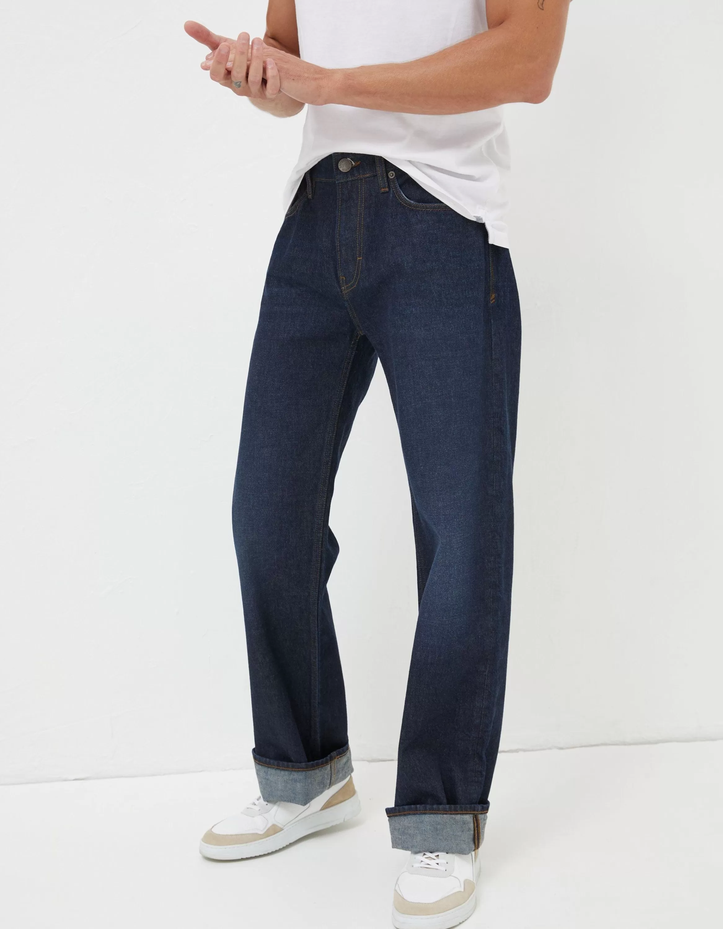 New FatFace Loose Fit Jeans Dark Blue