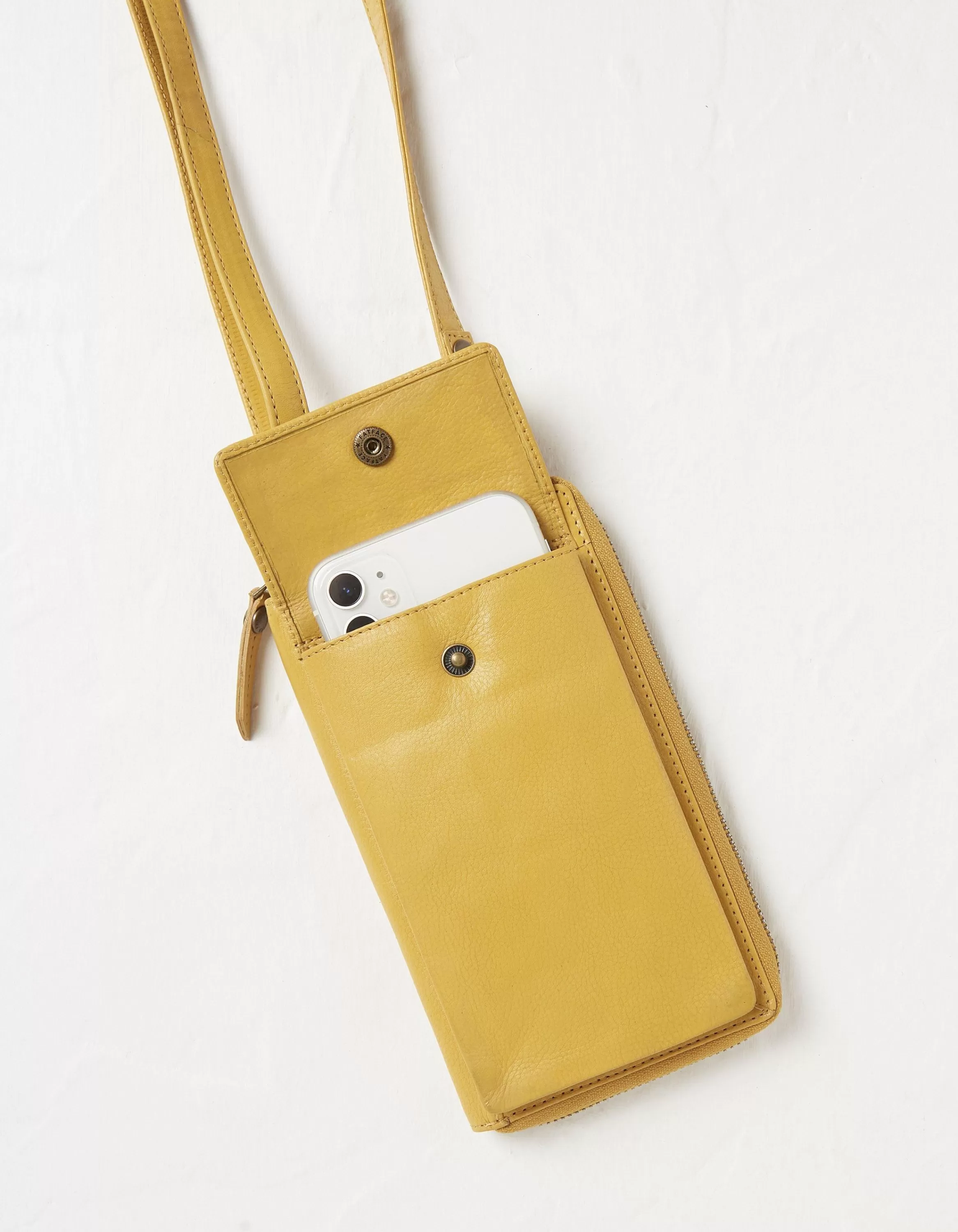 Hot FatFace Louisa Phone Purse Yellow