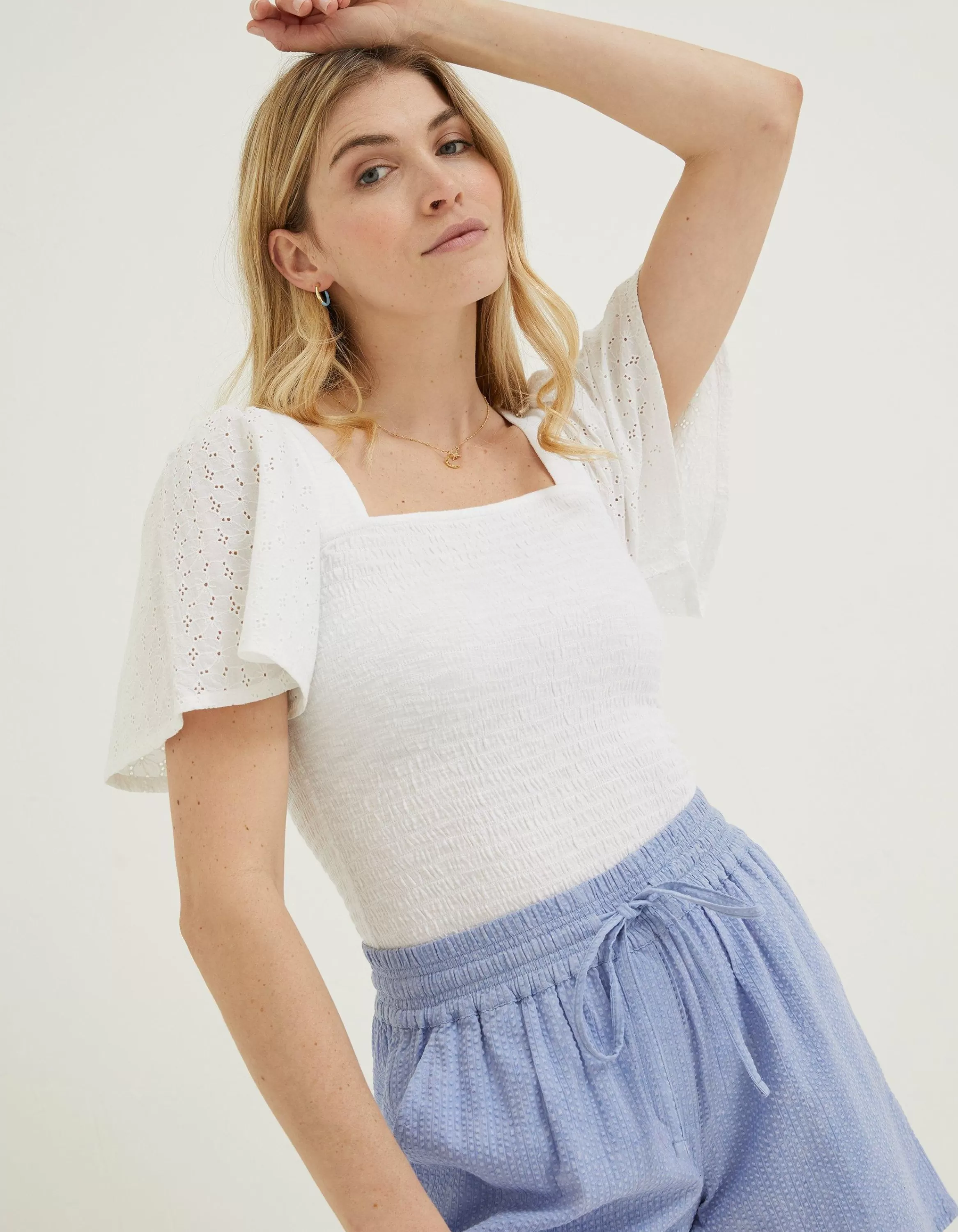 Cheap FatFace Lucy Top White