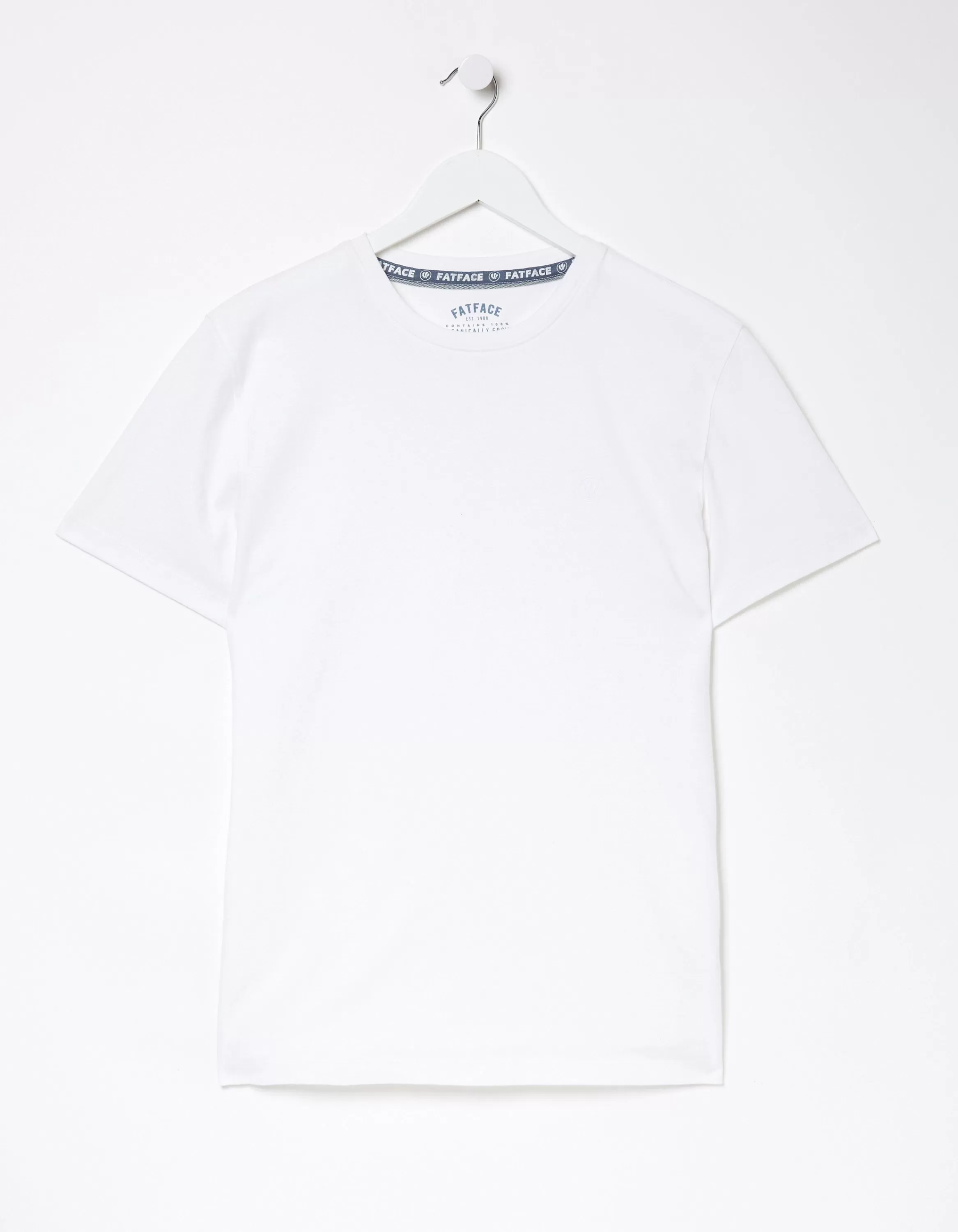 Sale FatFace Lulworth Organic Crew T-Shirt White