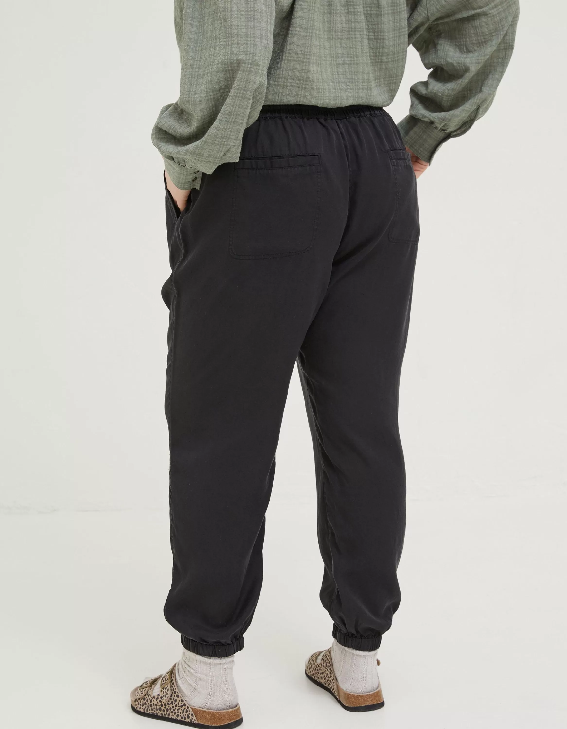 Shop FatFace Lyme Plain Joggers Black