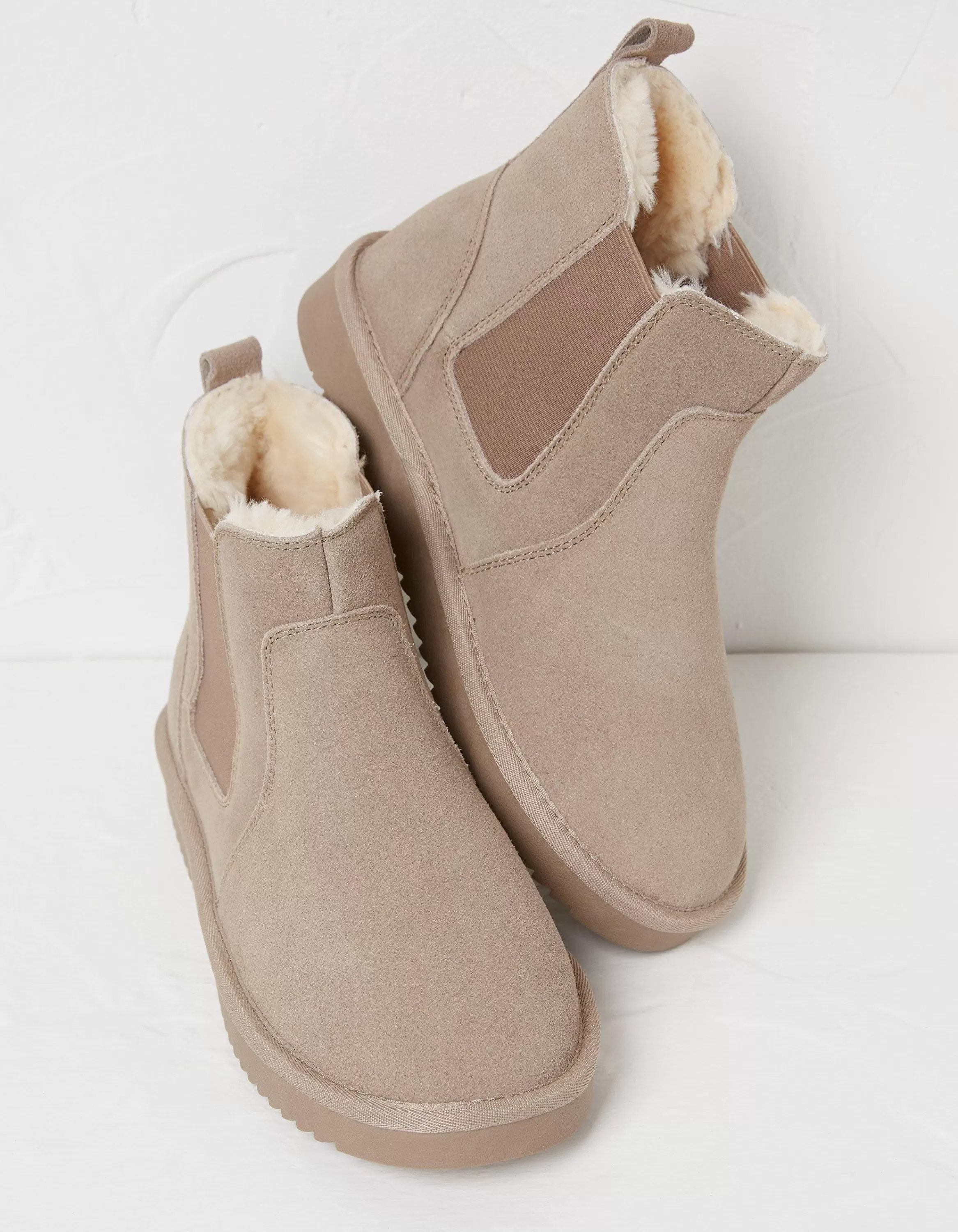 Online FatFace Mabel Mini Suede Chelsea Boot Ivory Marl