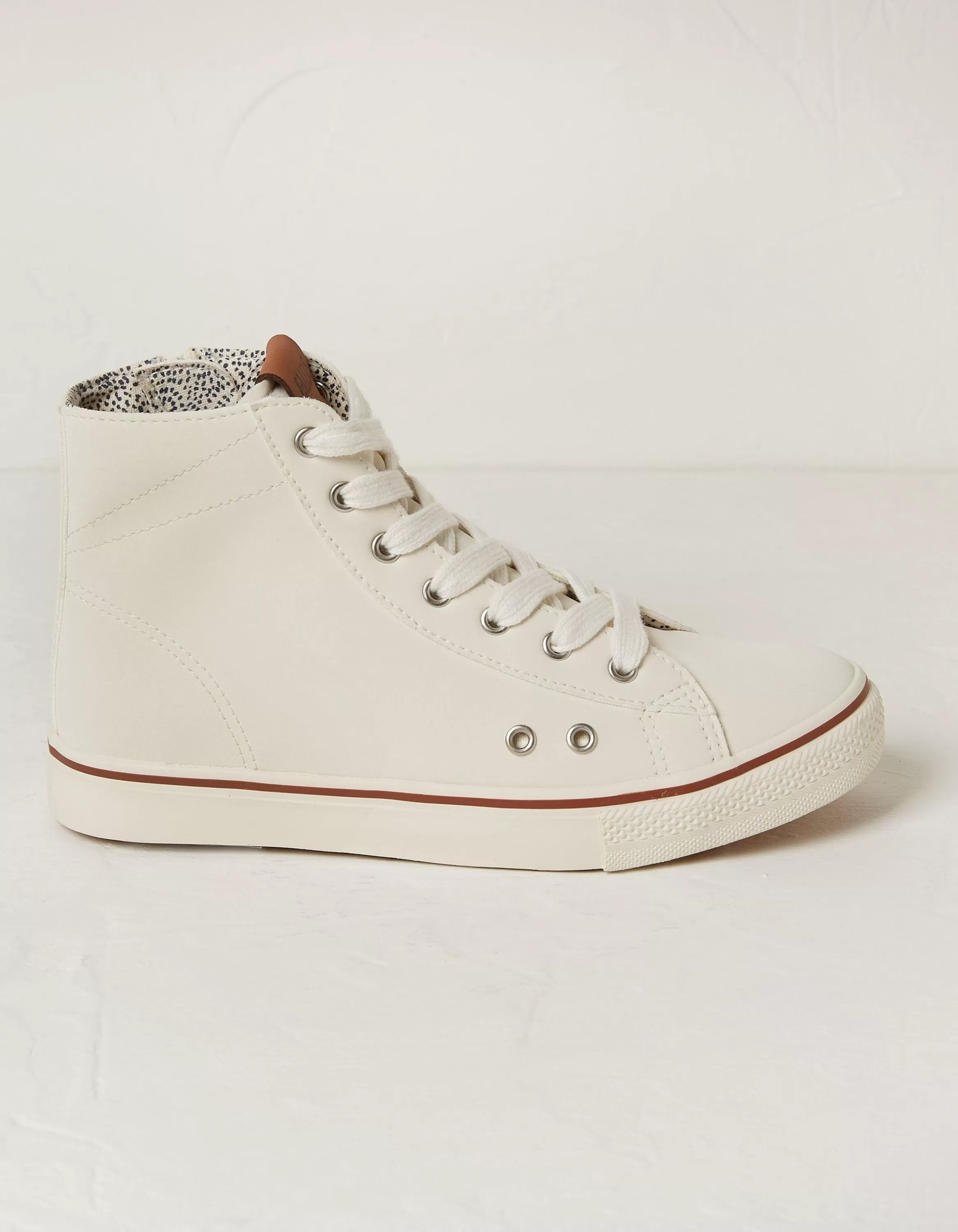 Shop FatFace Mae High Top Trainer White