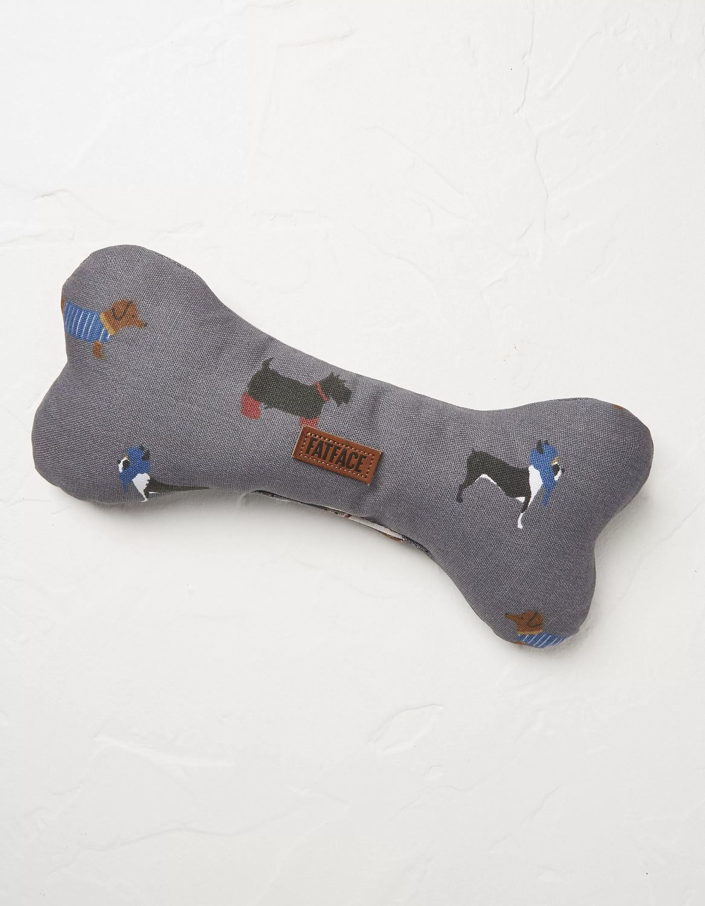 Cheap FatFace Marching Dogs Print Dog Toy Grey