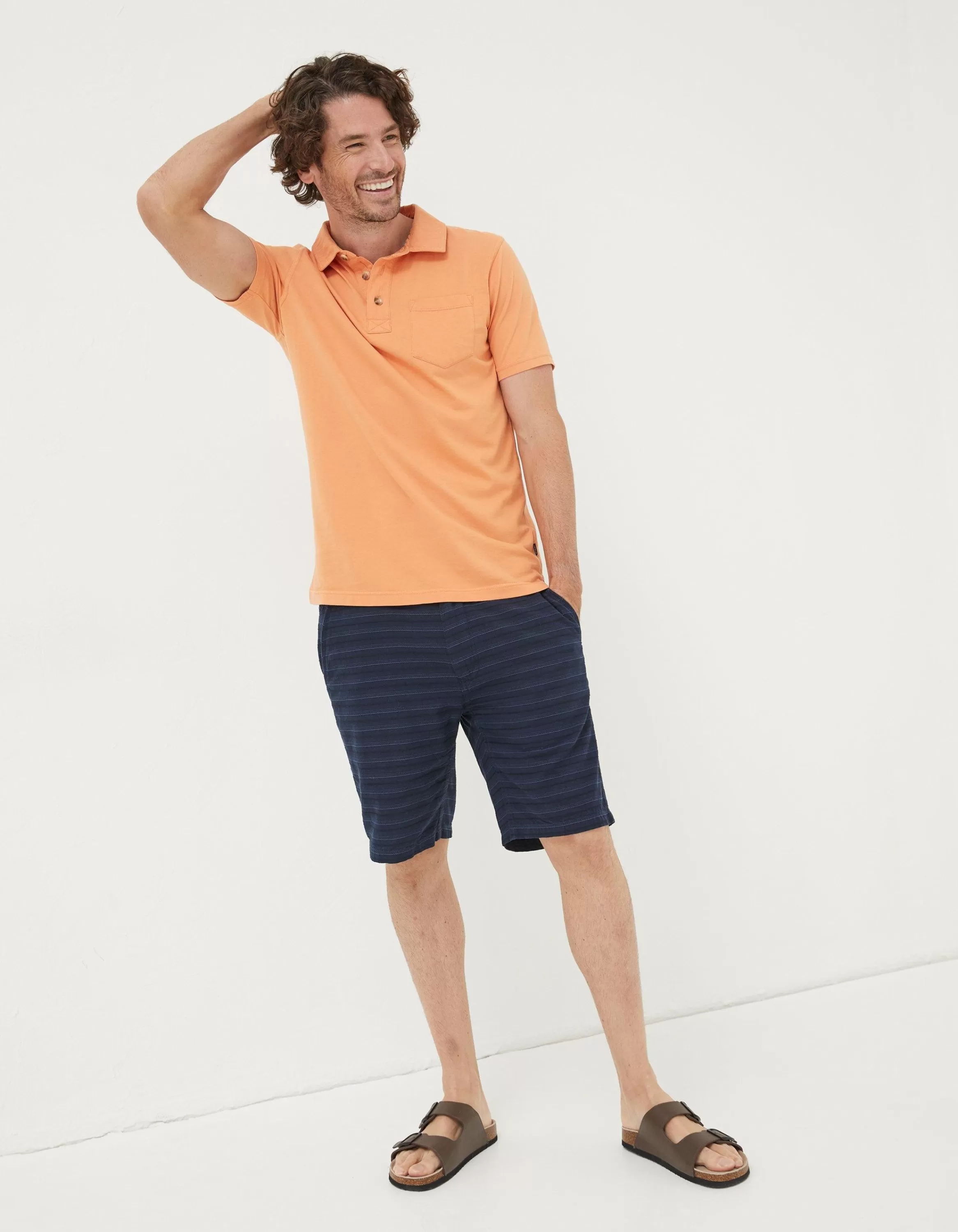 Outlet FatFace Mawes Stripe Chino Shorts Navy