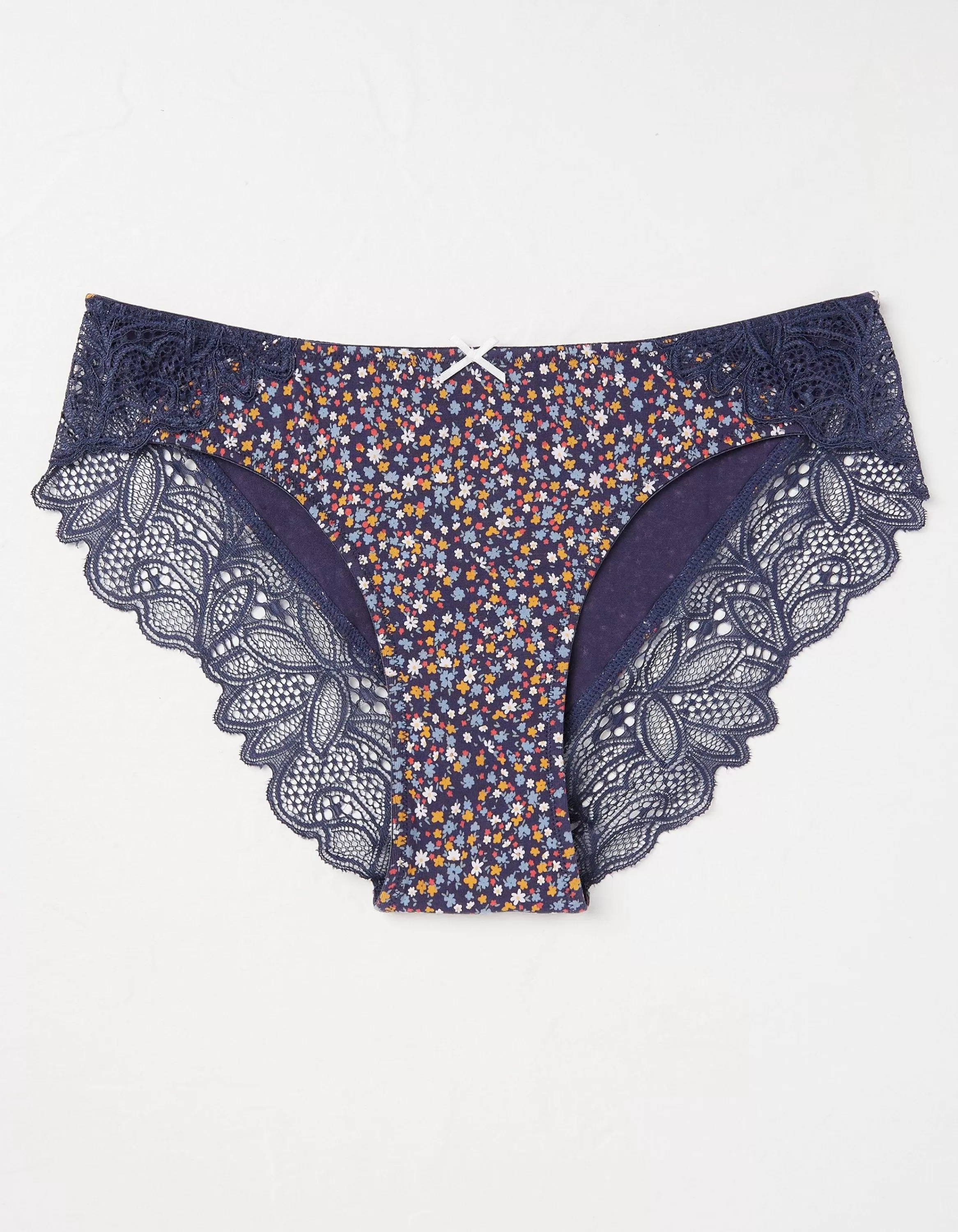 Sale FatFace Maya Floral Cheeky Knickers Navy