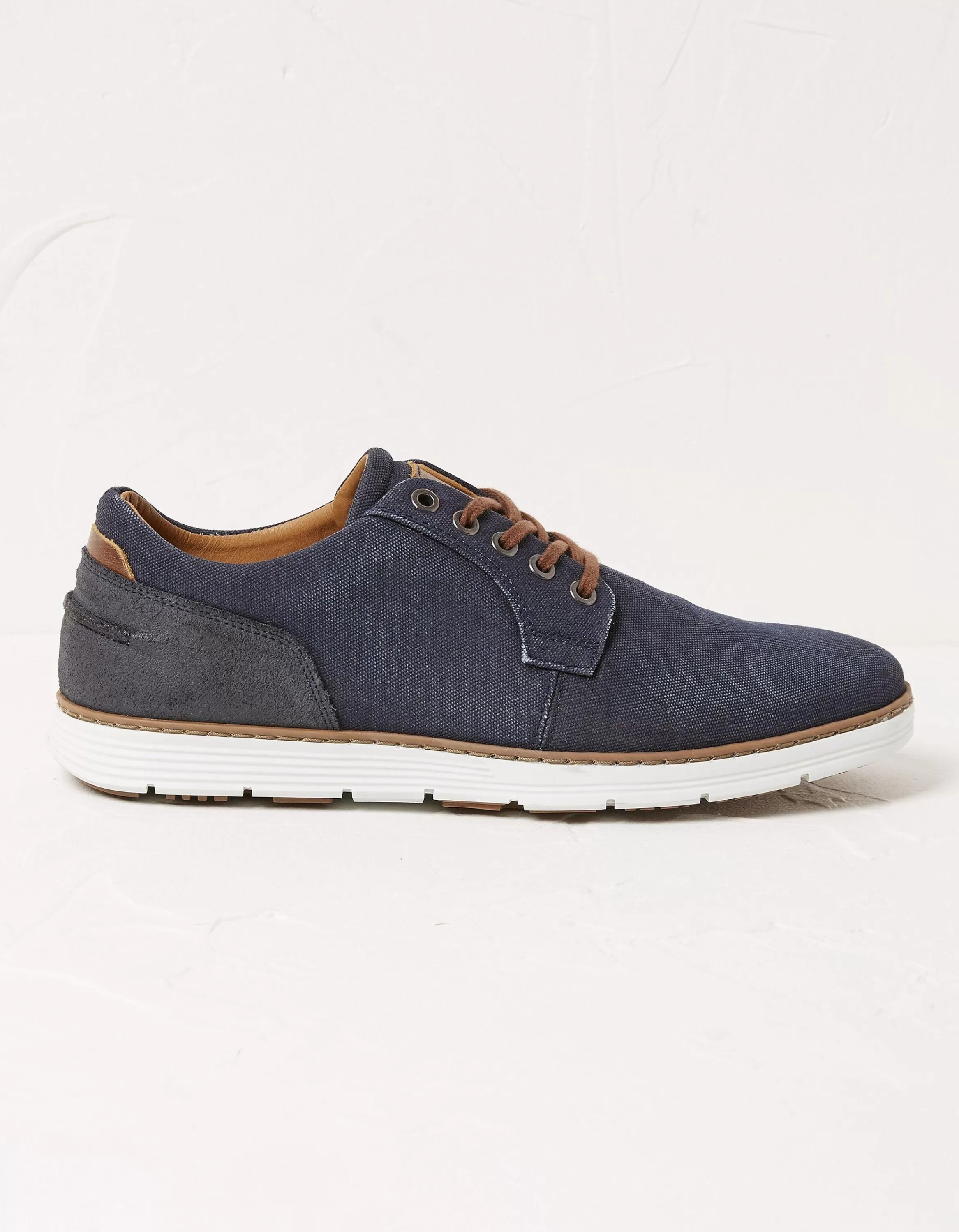 Online FatFace Men'S Canvas Mix Trainers Navy