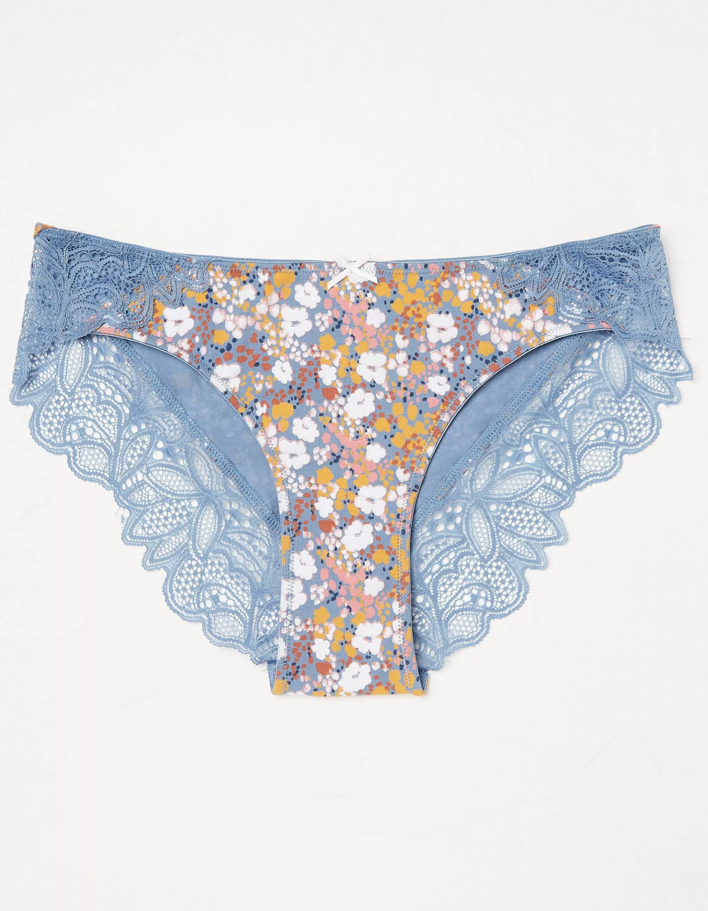 Online FatFace Mia Floral Cheeky Knickers Teal Blue