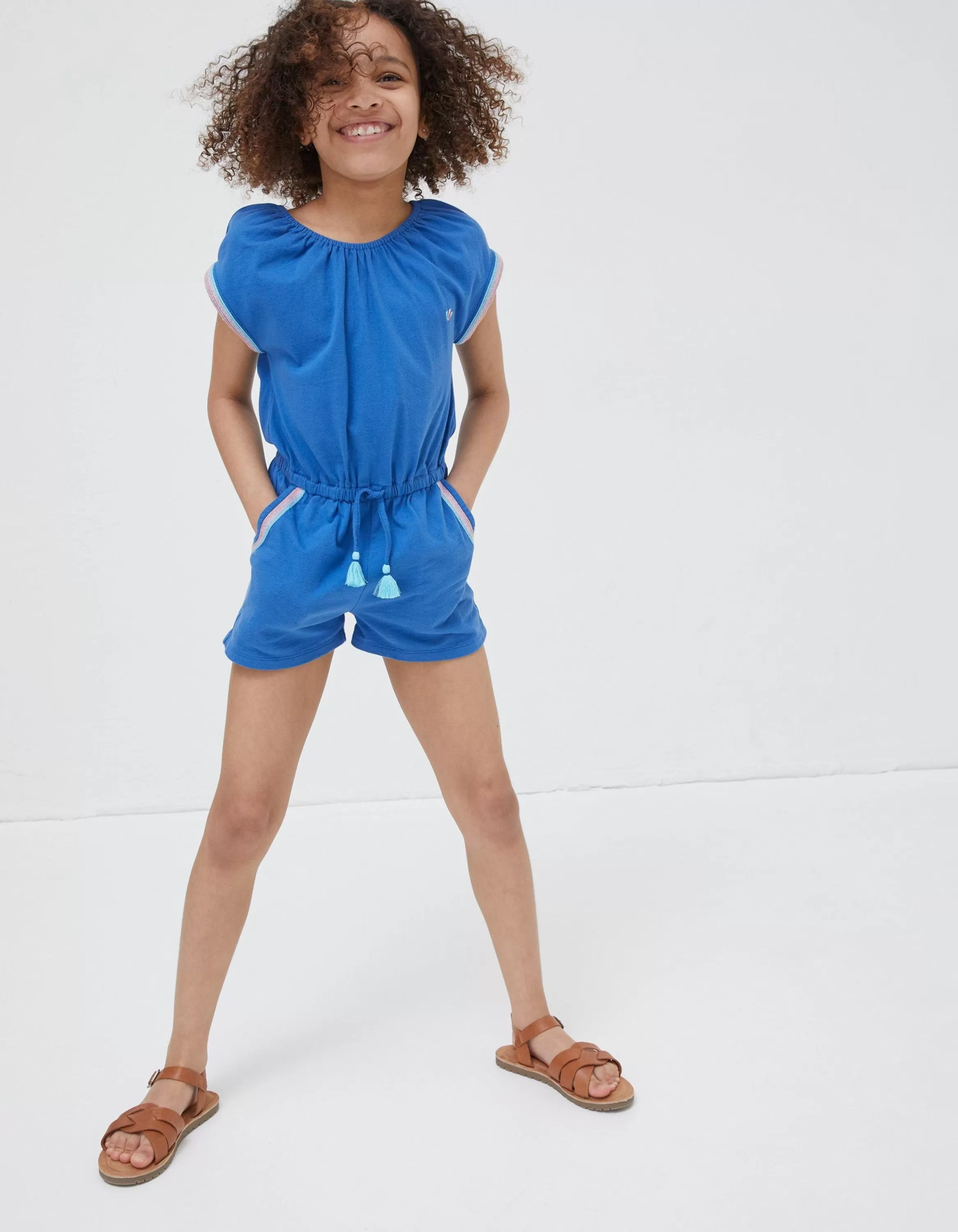 Hot FatFace Mia Playsuit Cobalt Blue