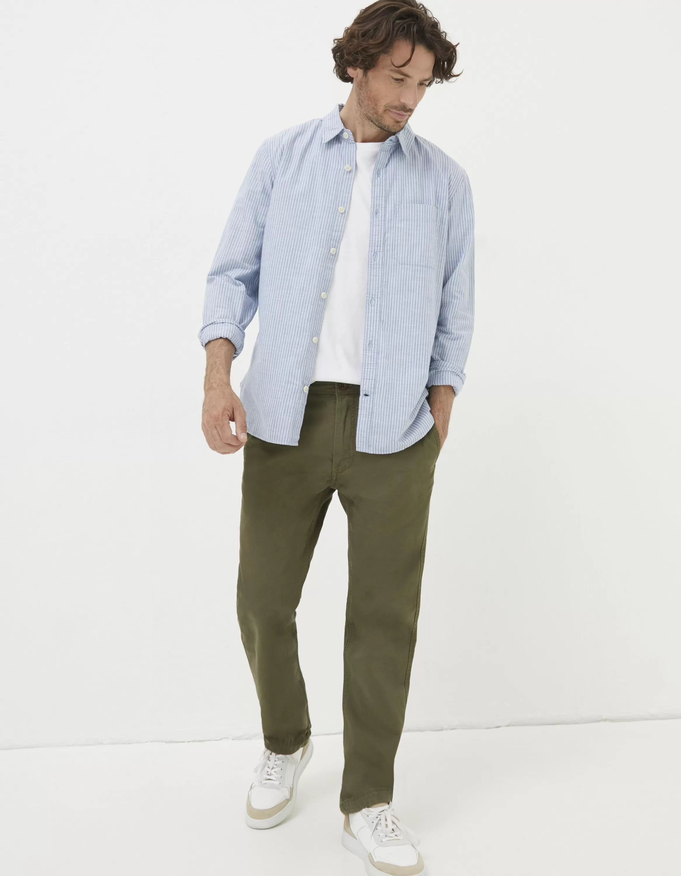 Online FatFace Modern Coastal Chinos Khaki Green