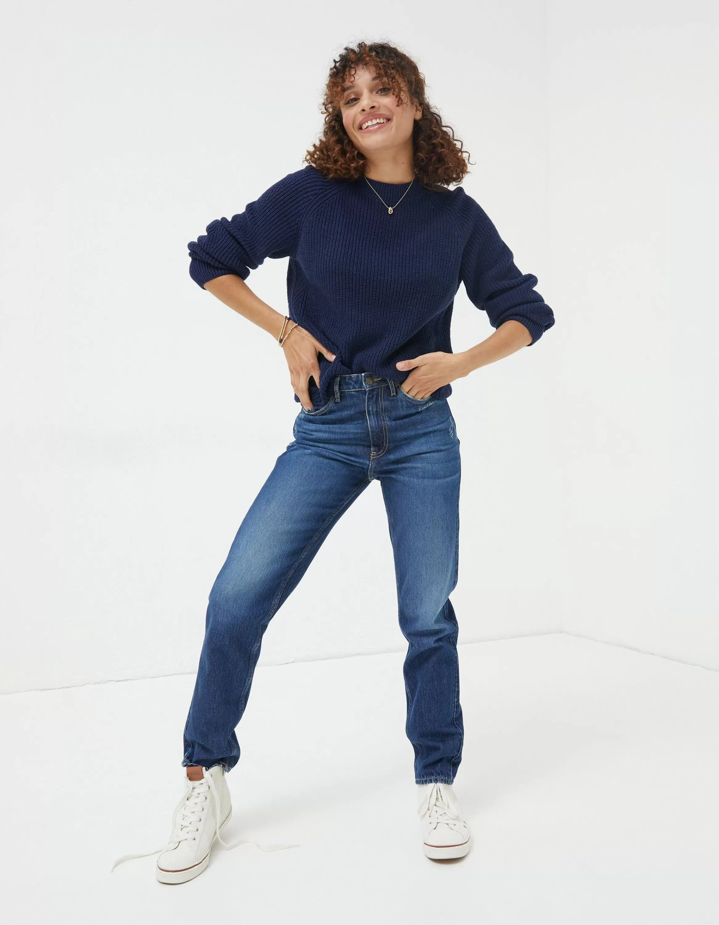 Clearance FatFace Mom Jeans Mid Wash