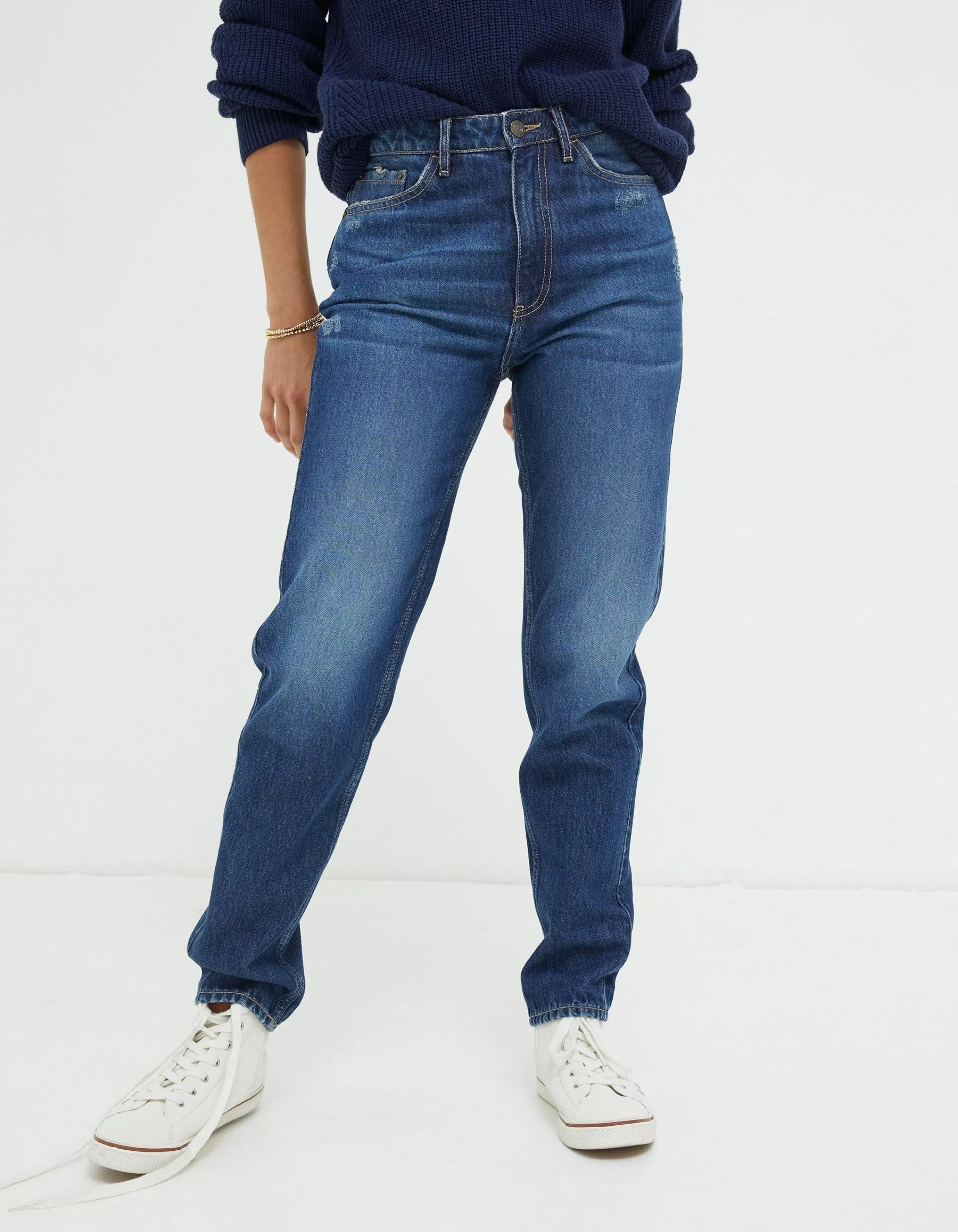 Clearance FatFace Mom Jeans Mid Wash