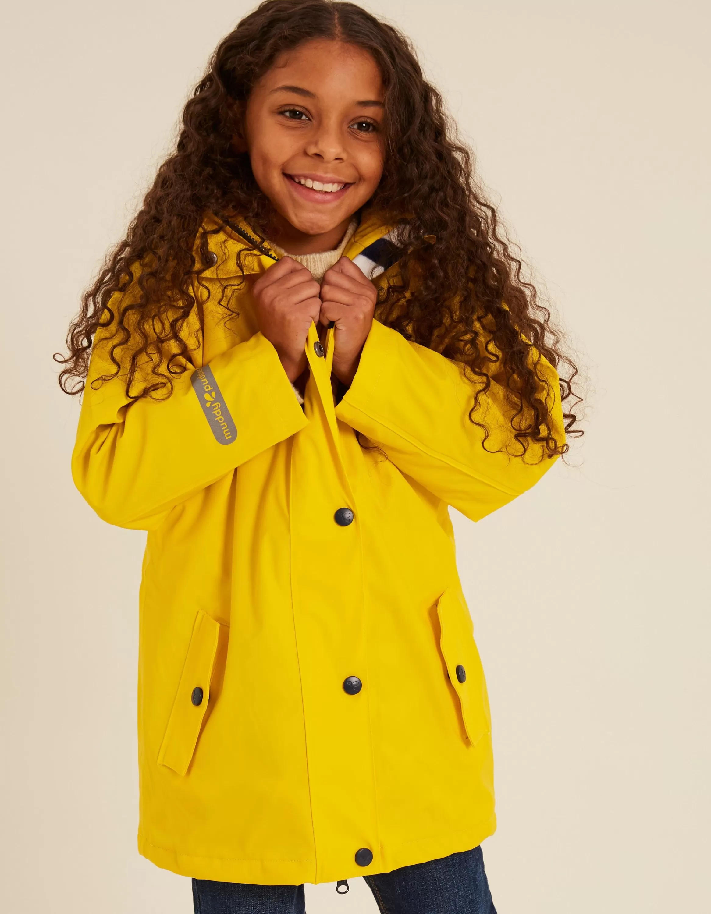 Shop FatFace Muddy Puddle Puddleflex Plain Jacket Sunshine