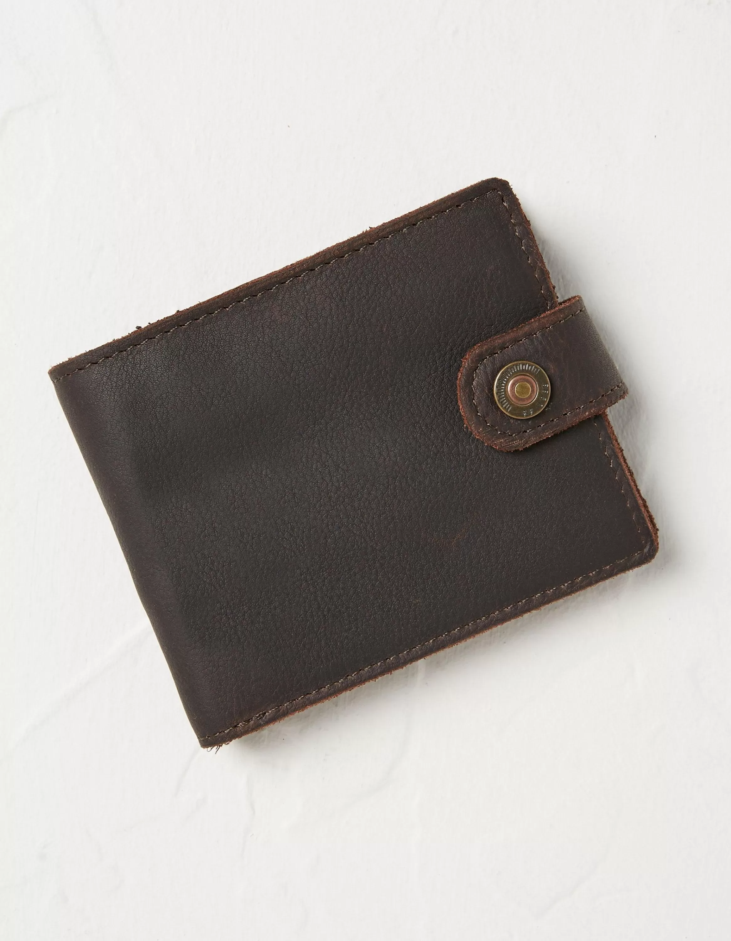 New FatFace Multi Compartment Leather Wallet Chocolate Brown