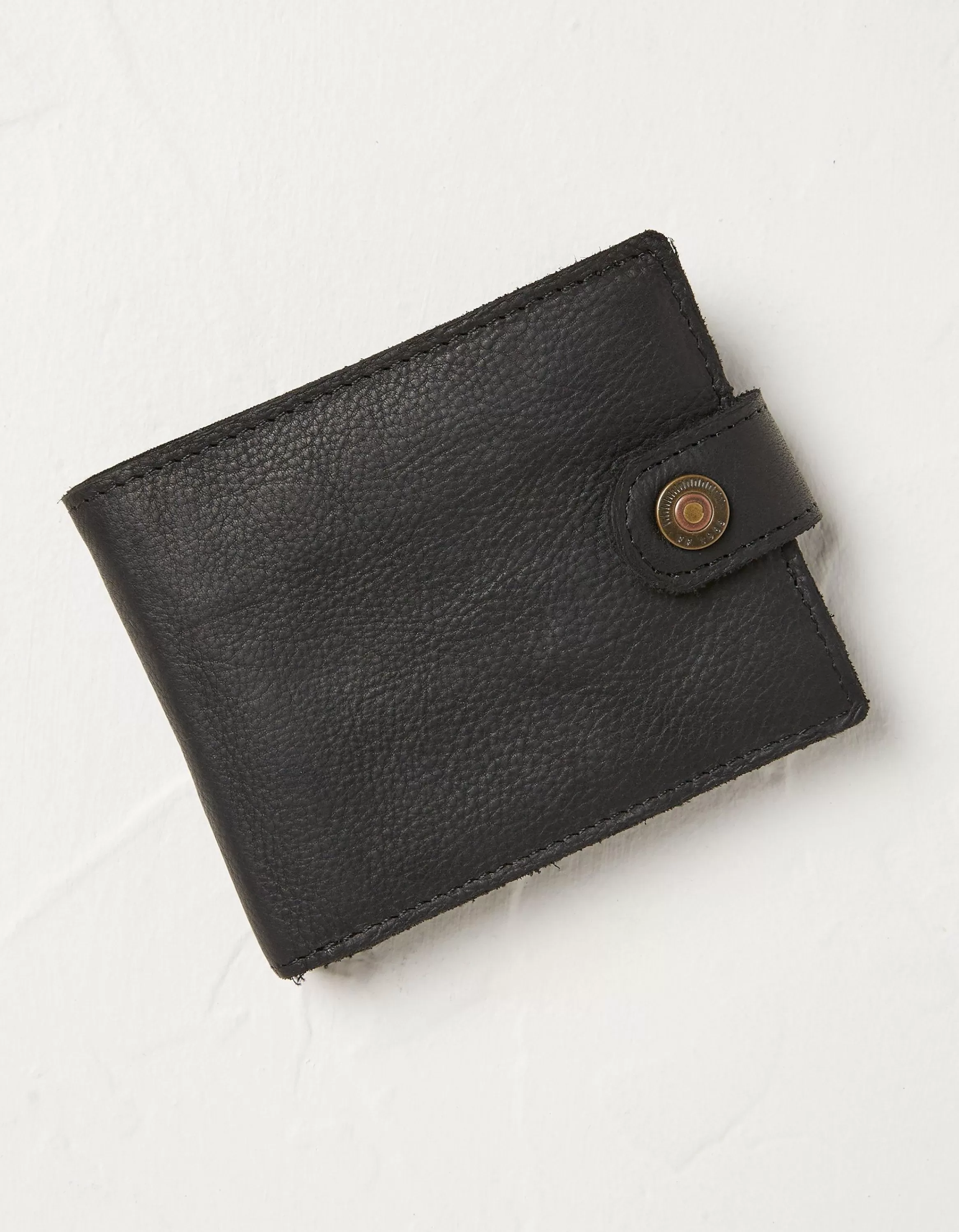 Shop FatFace Multi Compartment Leather Wallet Black