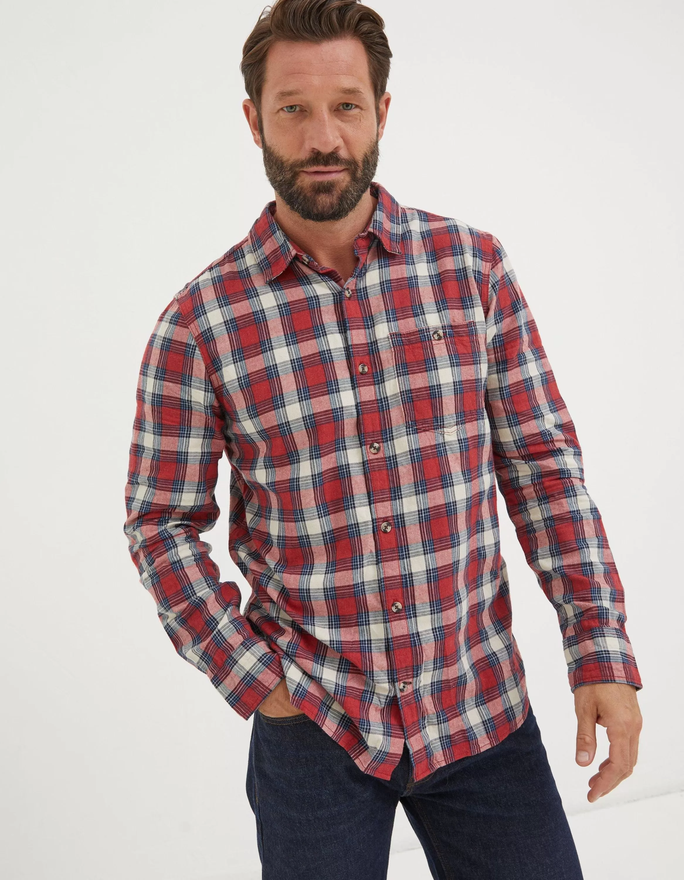 Flash Sale FatFace Nevis Check Shirt Red