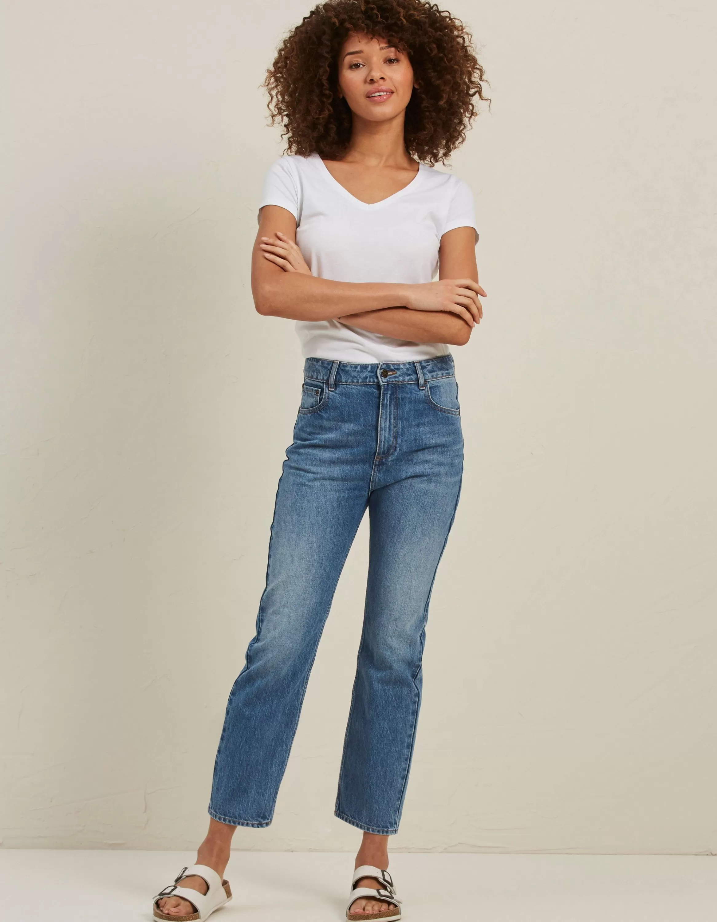 Fashion FatFace Newham Straight Jeans Light Wash