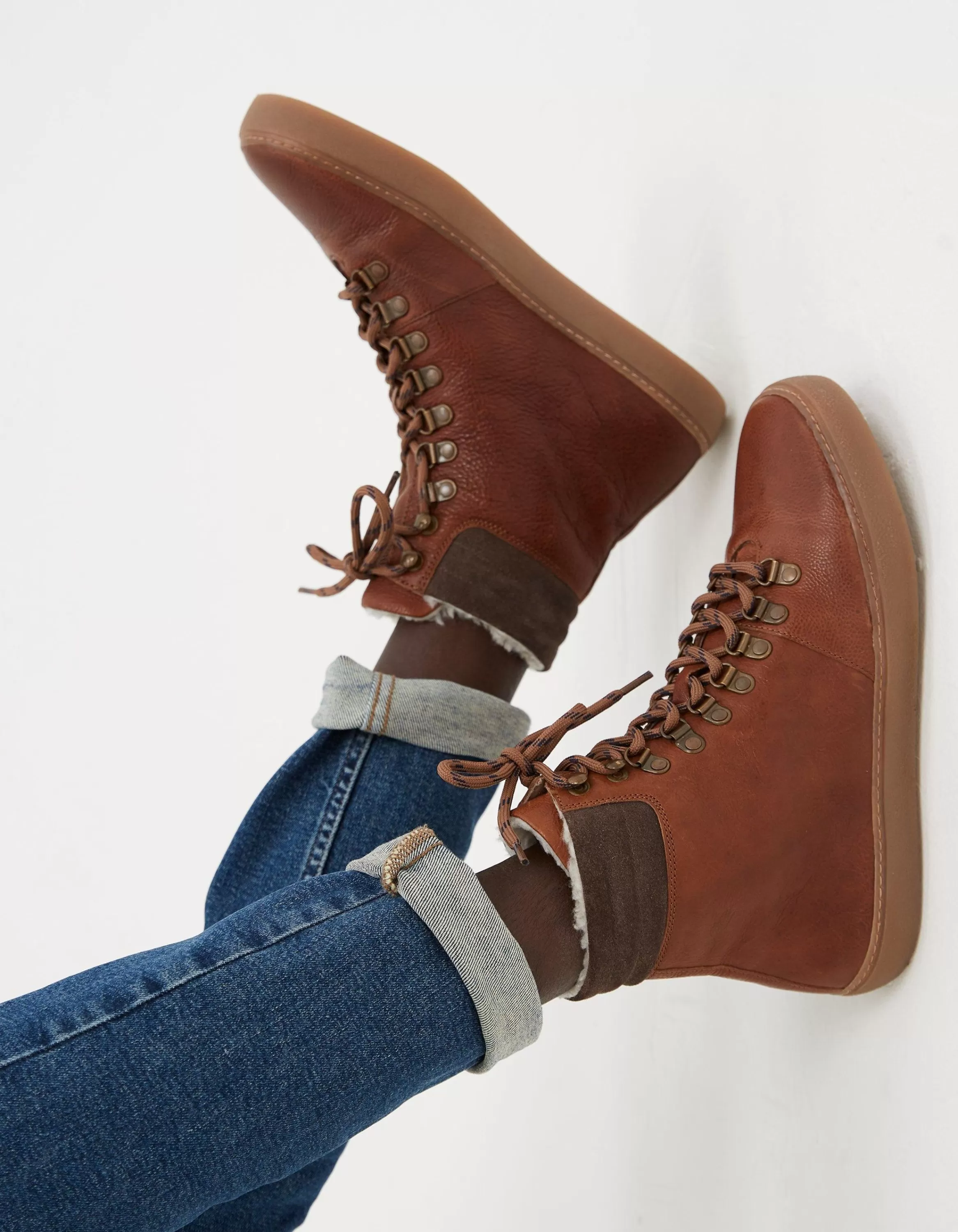 Sale FatFace Nicky Hybrid Hiker Boots Chestnut