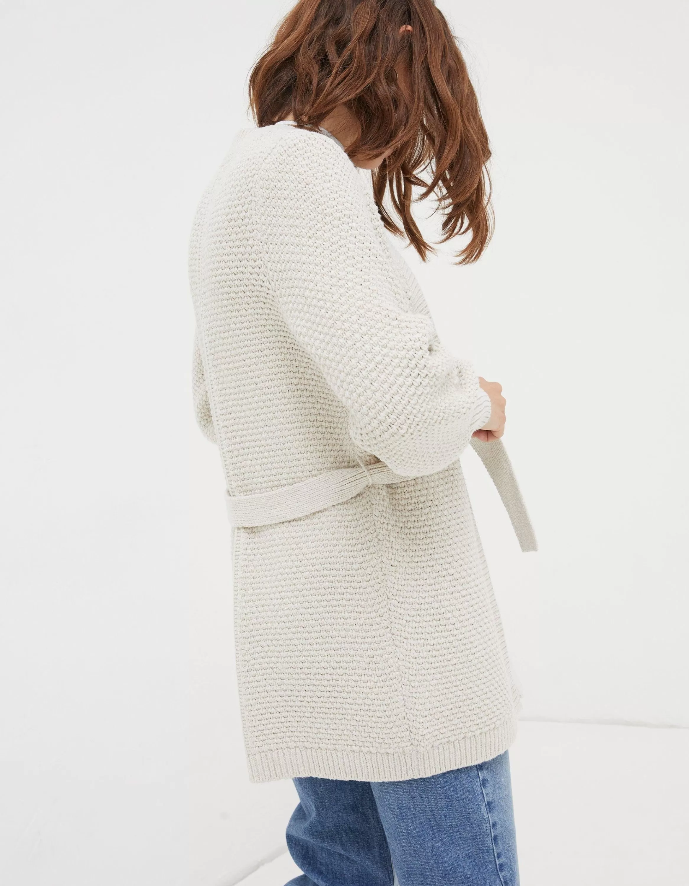 Shop FatFace Olivia Belted Cardigan Ivory