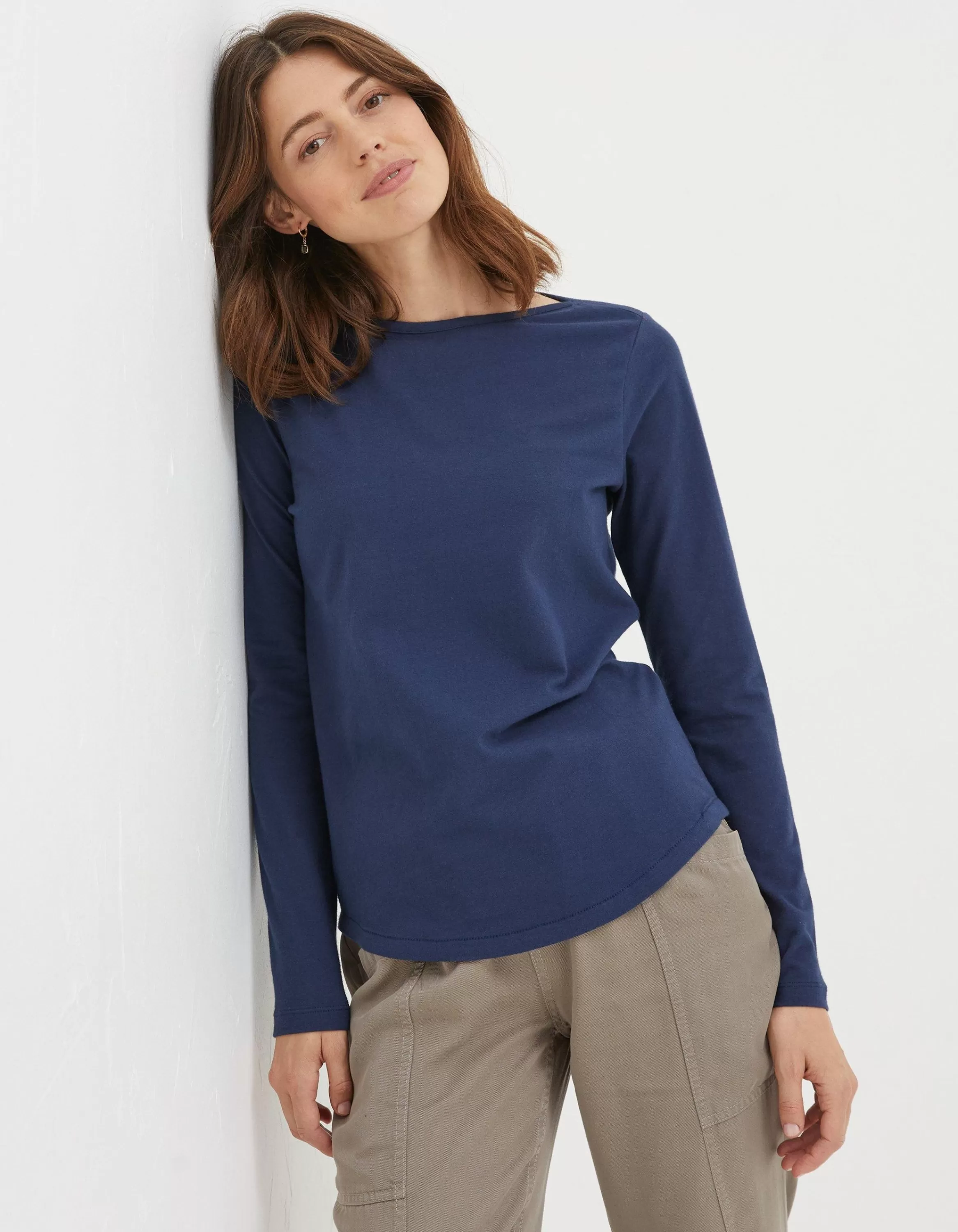 Best Sale FatFace Organic Cotton Bree Tee Navy