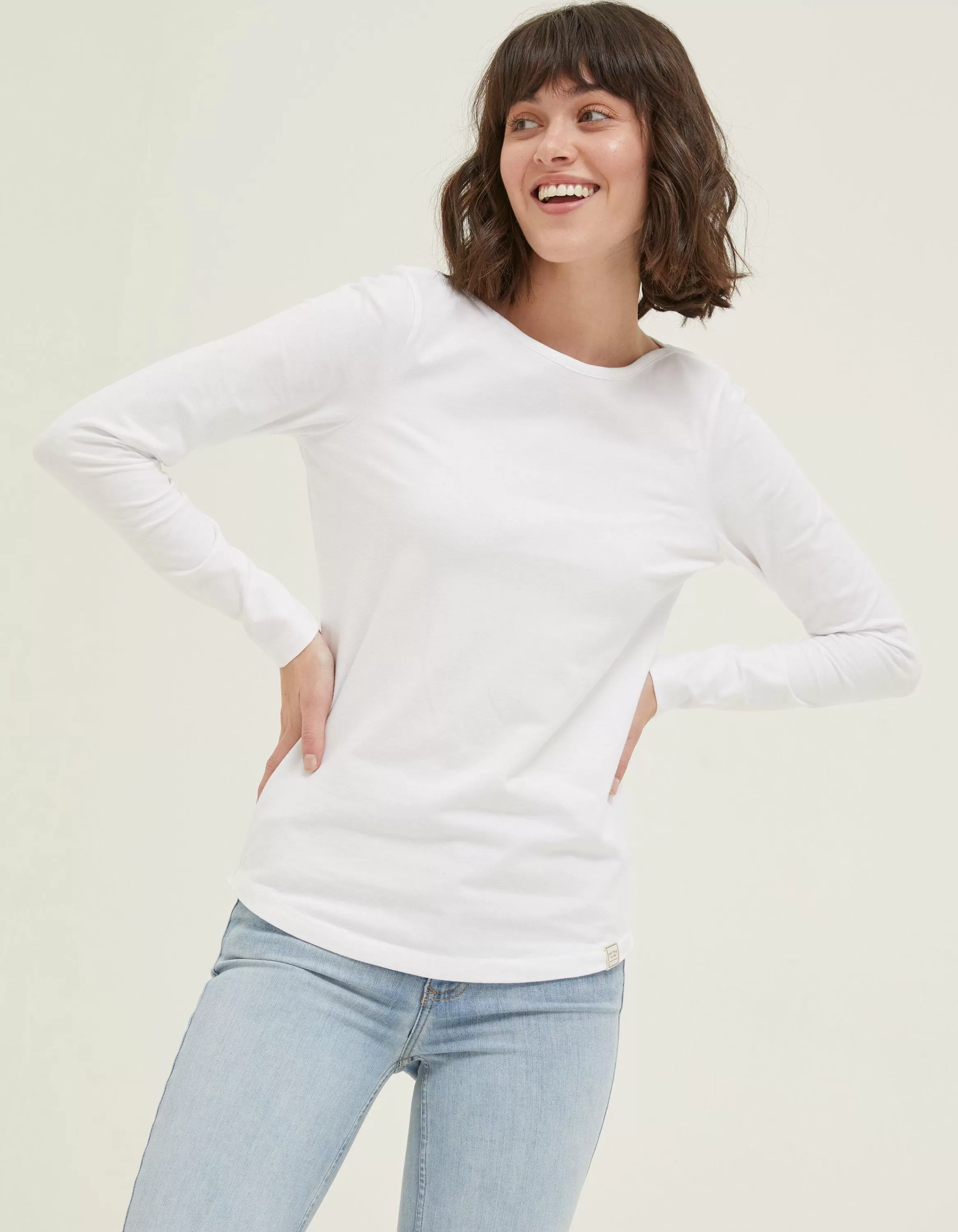 Online FatFace Organic Cotton Bree T-Shirt White