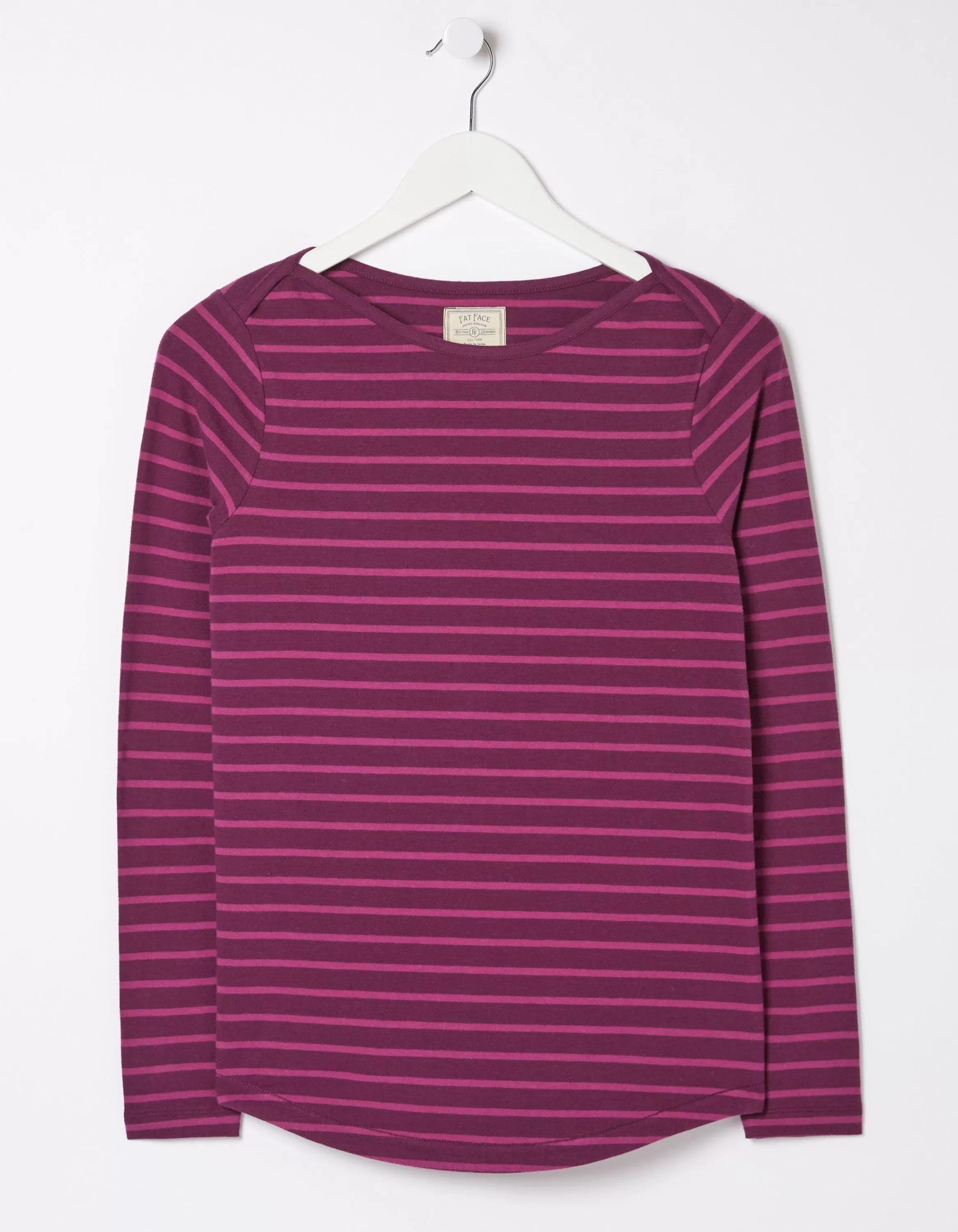 Best FatFace Organic Cotton Breton Top Plum